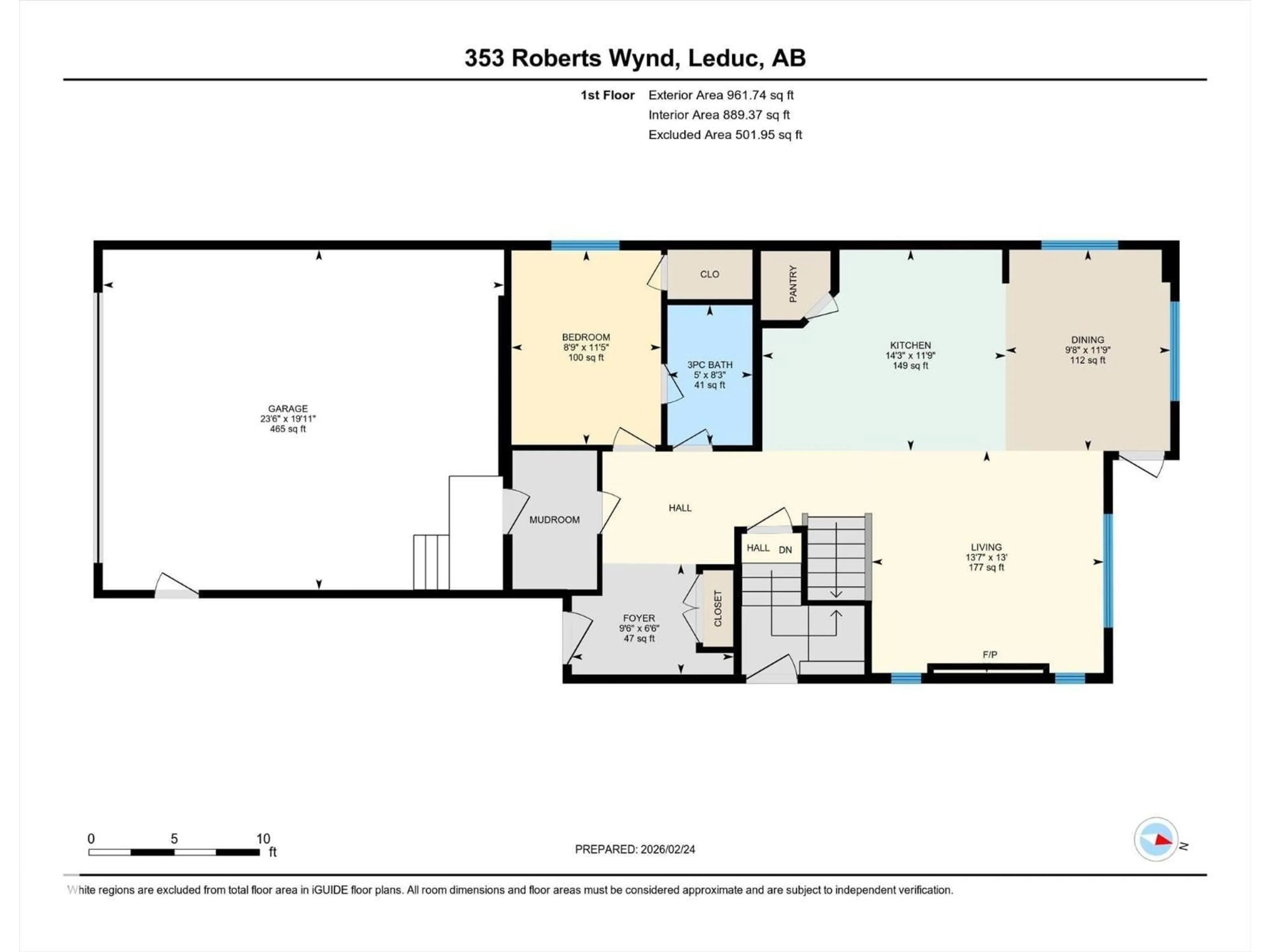 Floor plan for 353 ROBERTS WD, Leduc Alberta T9E1P8