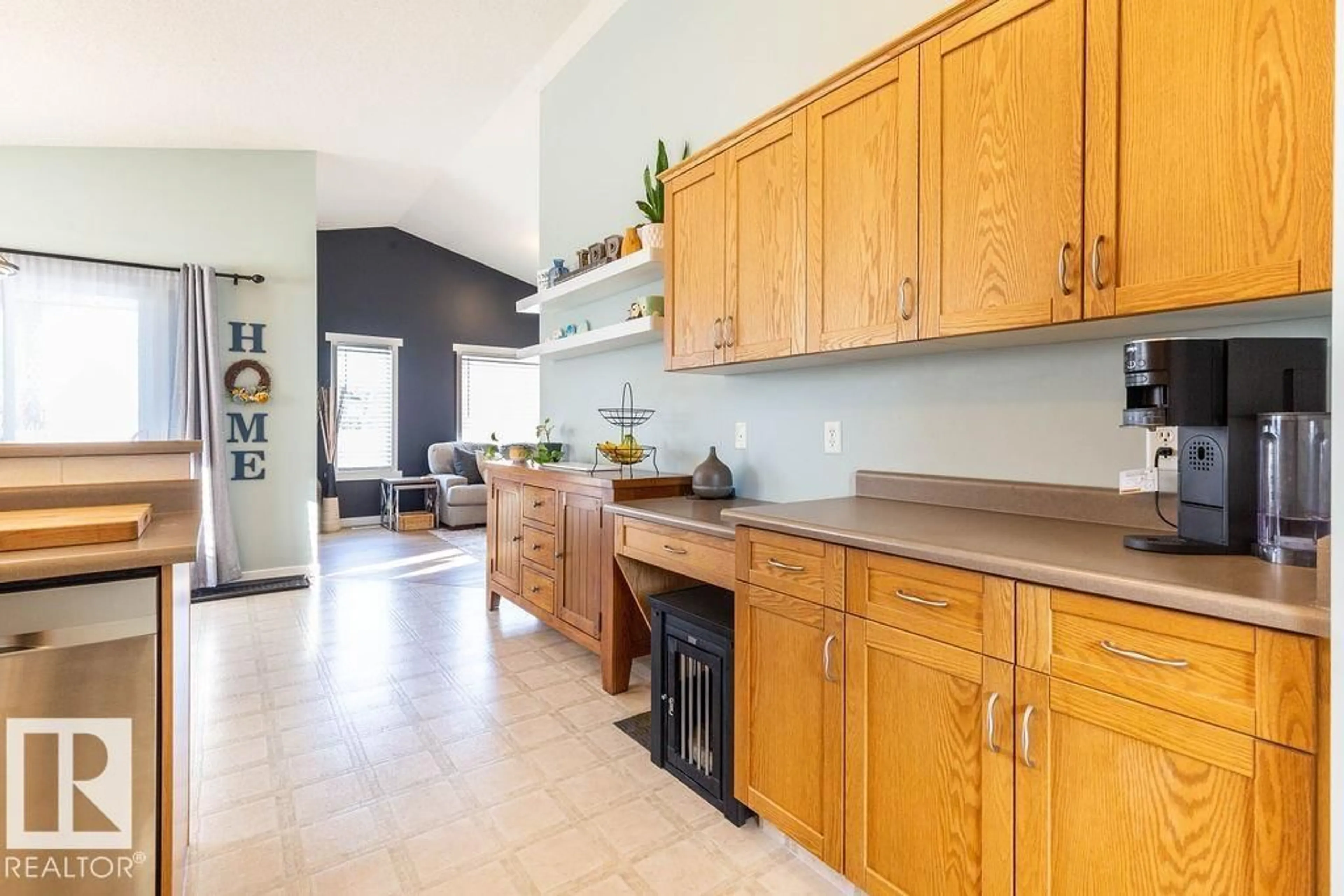Open concept kitchen, ceramic/tile floor for 5 LAMPLIGHT DR, Spruce Grove Alberta T7X4R3