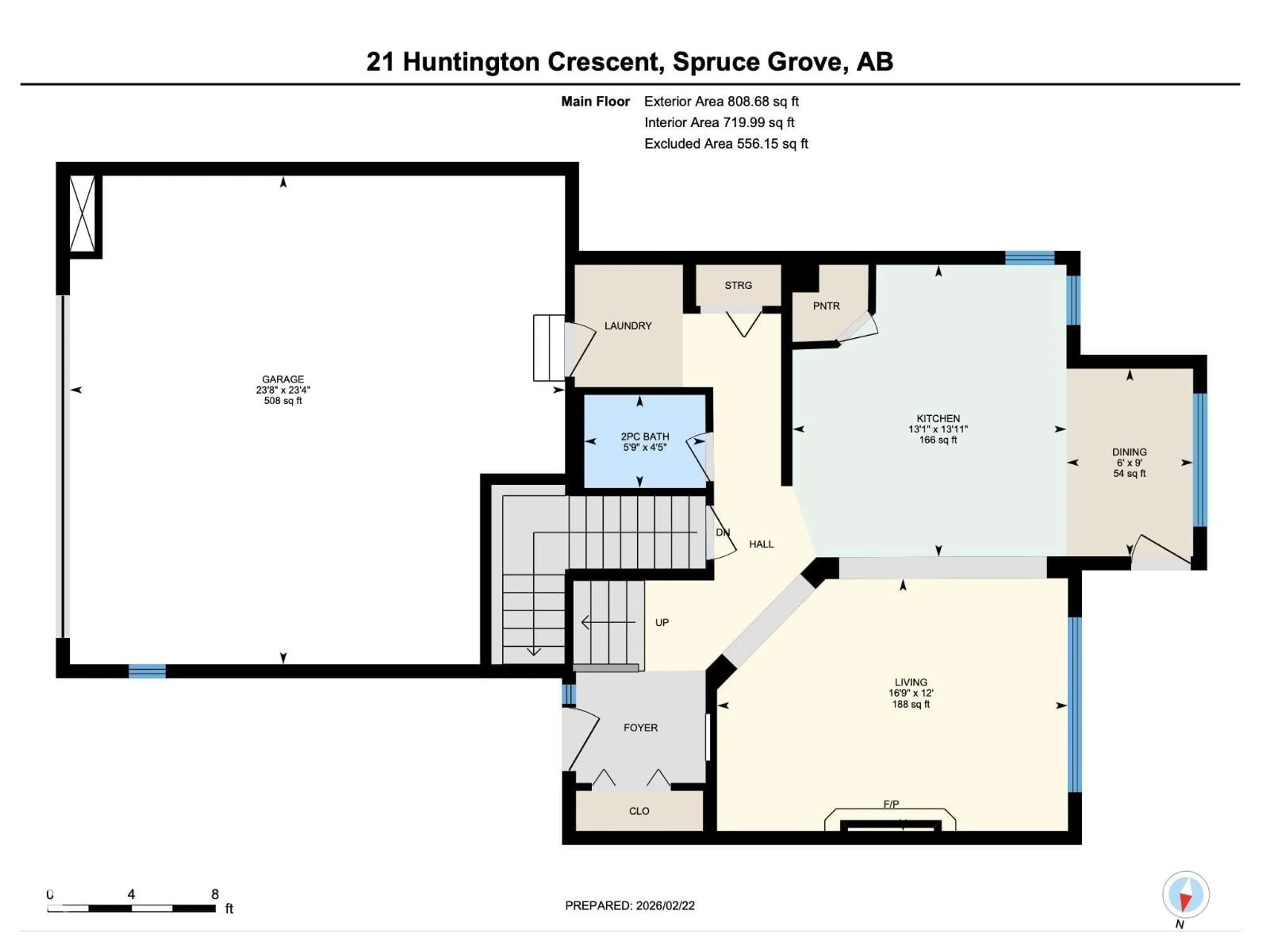 Floor plan for 21 HUNTINGTON, Spruce Grove Alberta T7X4K6