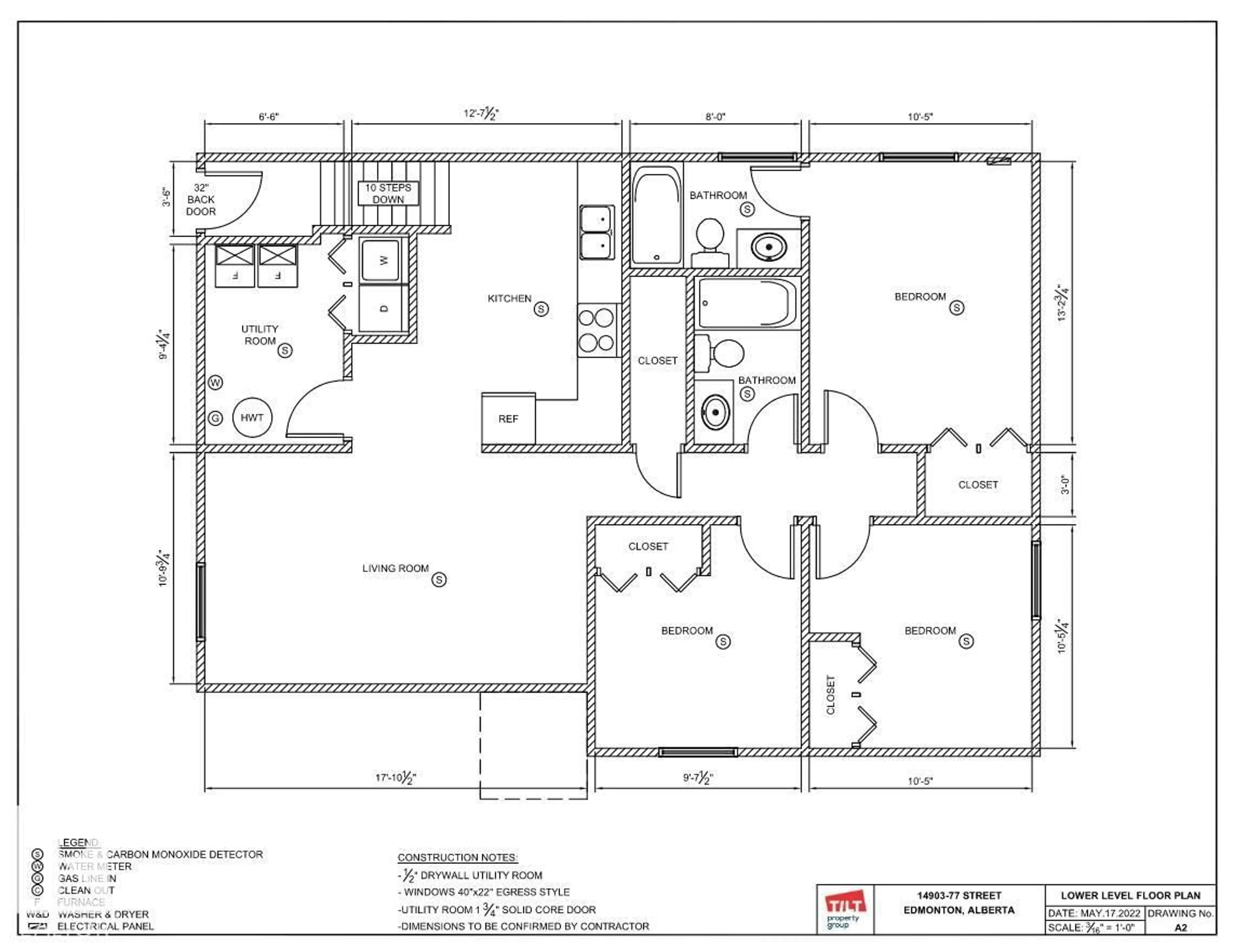 Floor plan for NW - 14903 77 ST, Edmonton Alberta T5C1E9