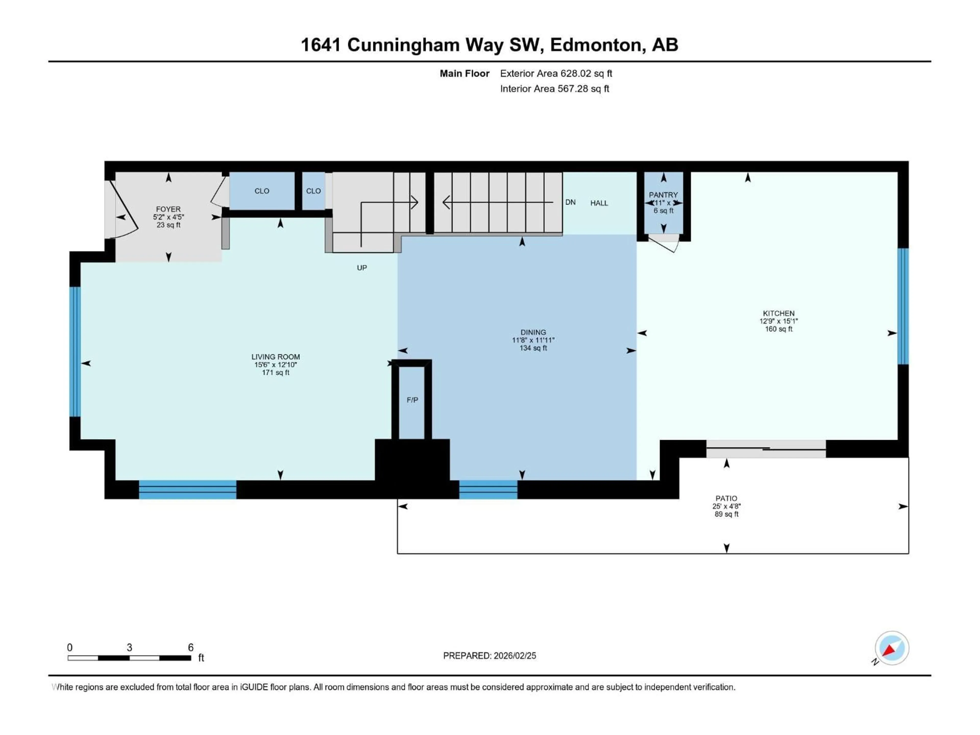 Floor plan for 1641 CUNNINGHAM WY, Edmonton Alberta T6W0V8
