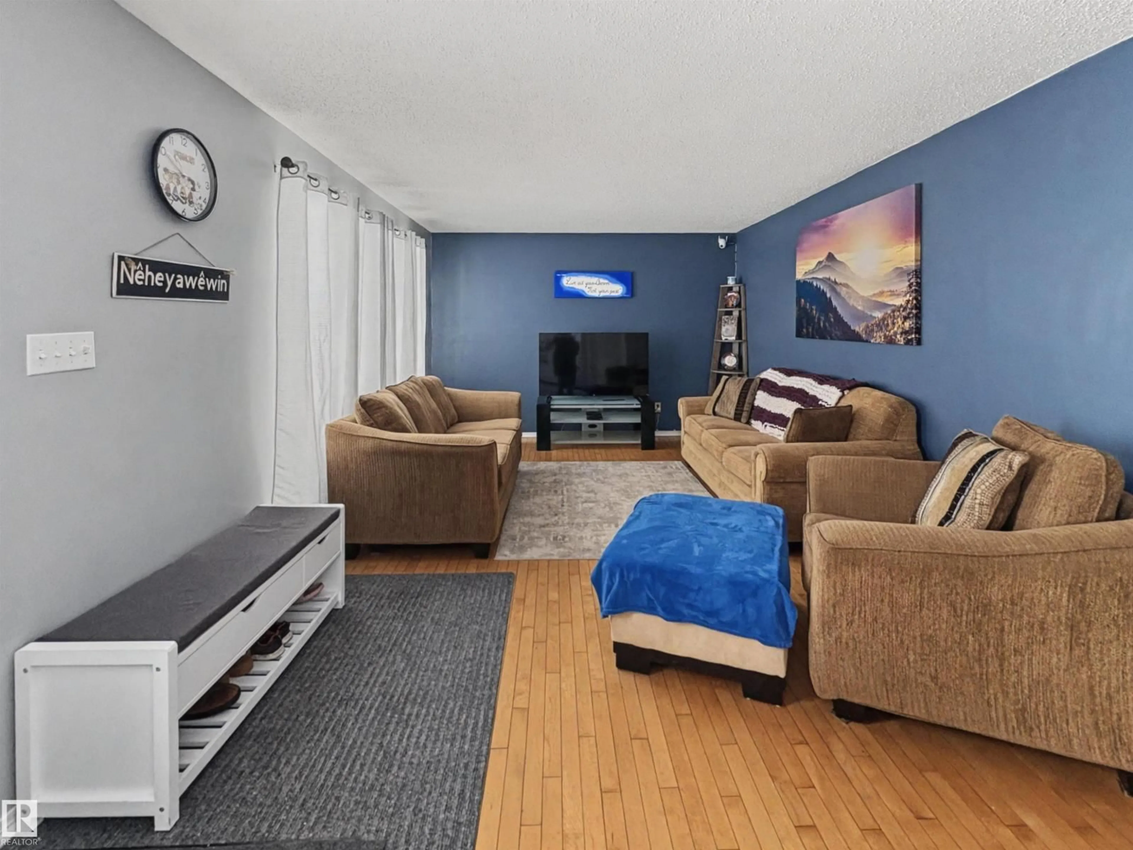 Living room with furniture, unknown for 4602 42 AV, Bonnyville Town Alberta T9N1R1