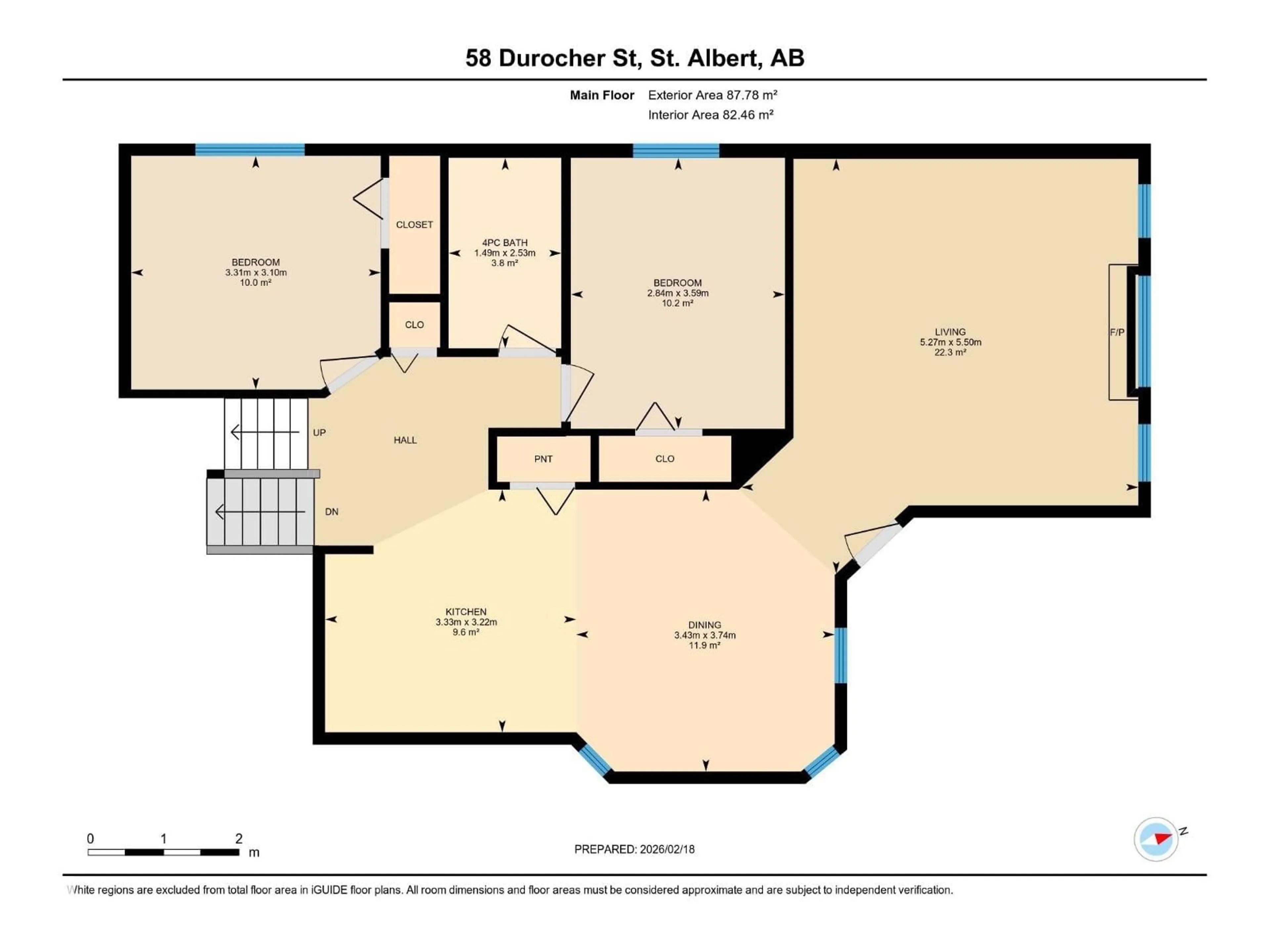 Floor plan for 58 DUROCHER ST, St. Albert Alberta T8N6M1