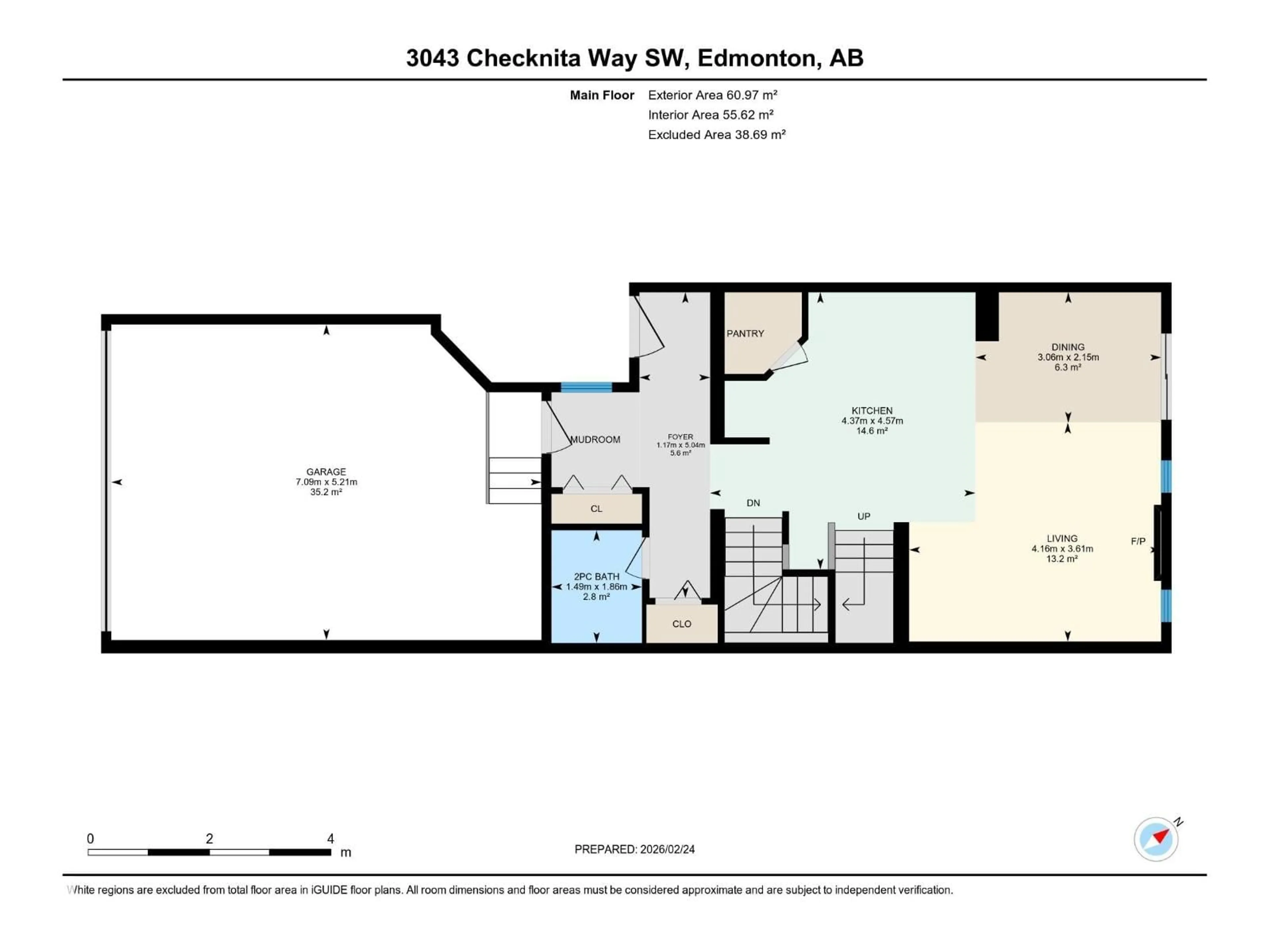 Floor plan for 3043 CHECKNITA WY, Edmonton Alberta T6W3X8