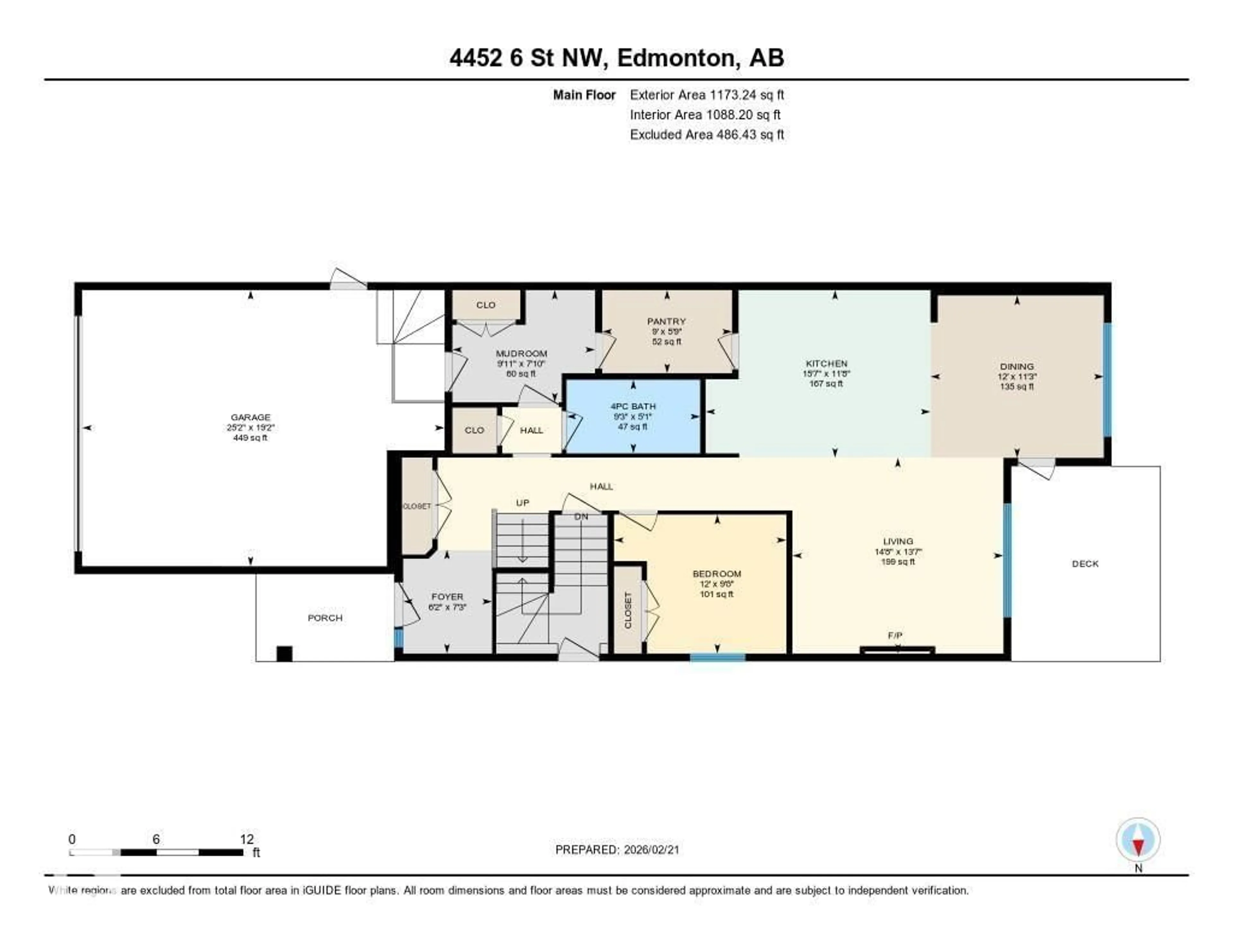 Floor plan for 4452 6 ST, Edmonton Alberta T6T0Z8