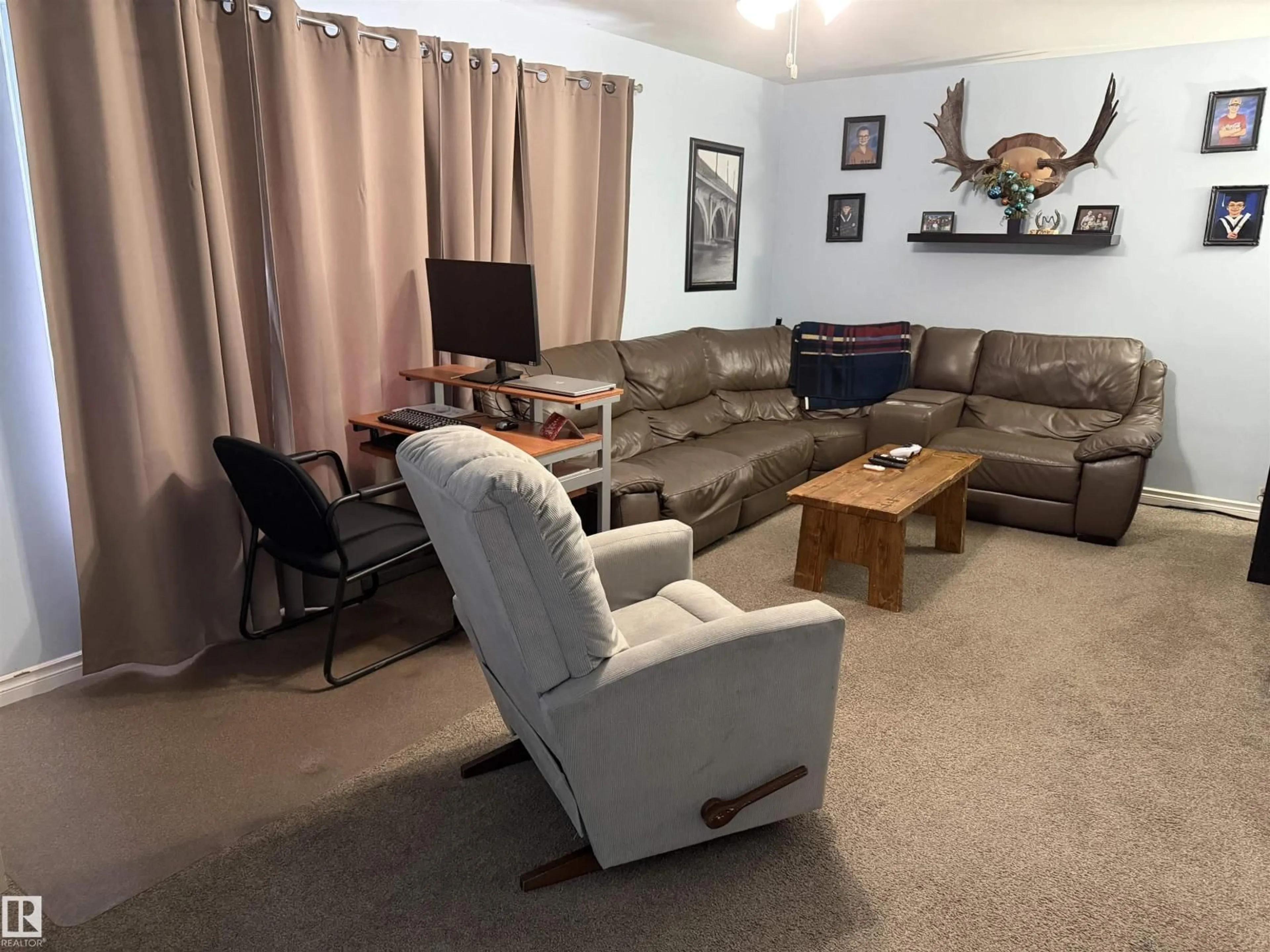 Living room with furniture, unknown for 4506 53 AVENUE, Barrhead Alberta T7N1A1