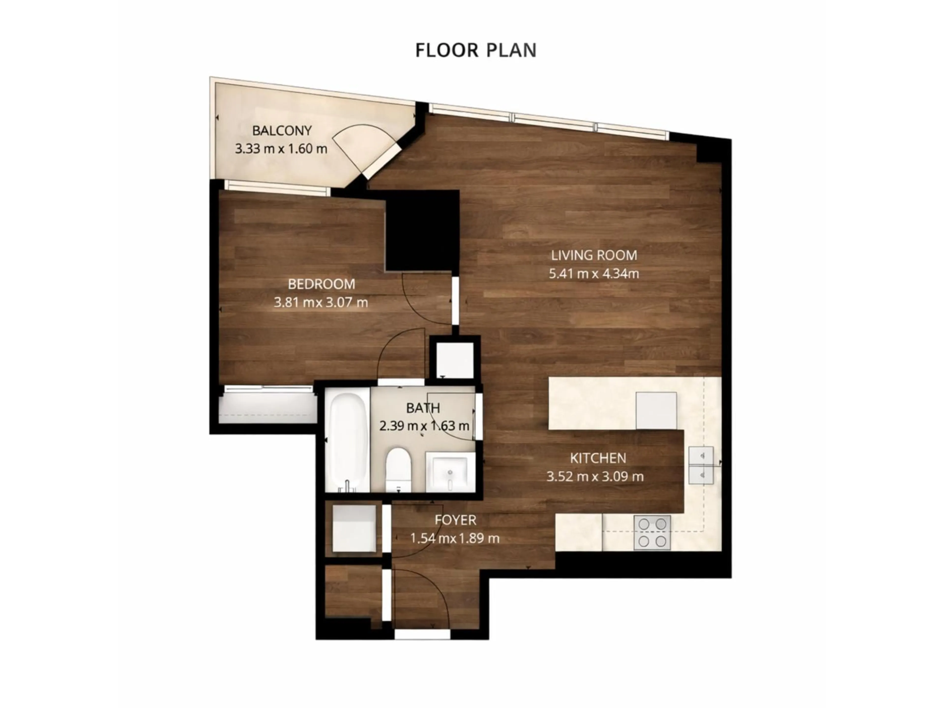 Floor plan for 2509 10360 102 ST NW, Edmonton Alberta T5J0K6