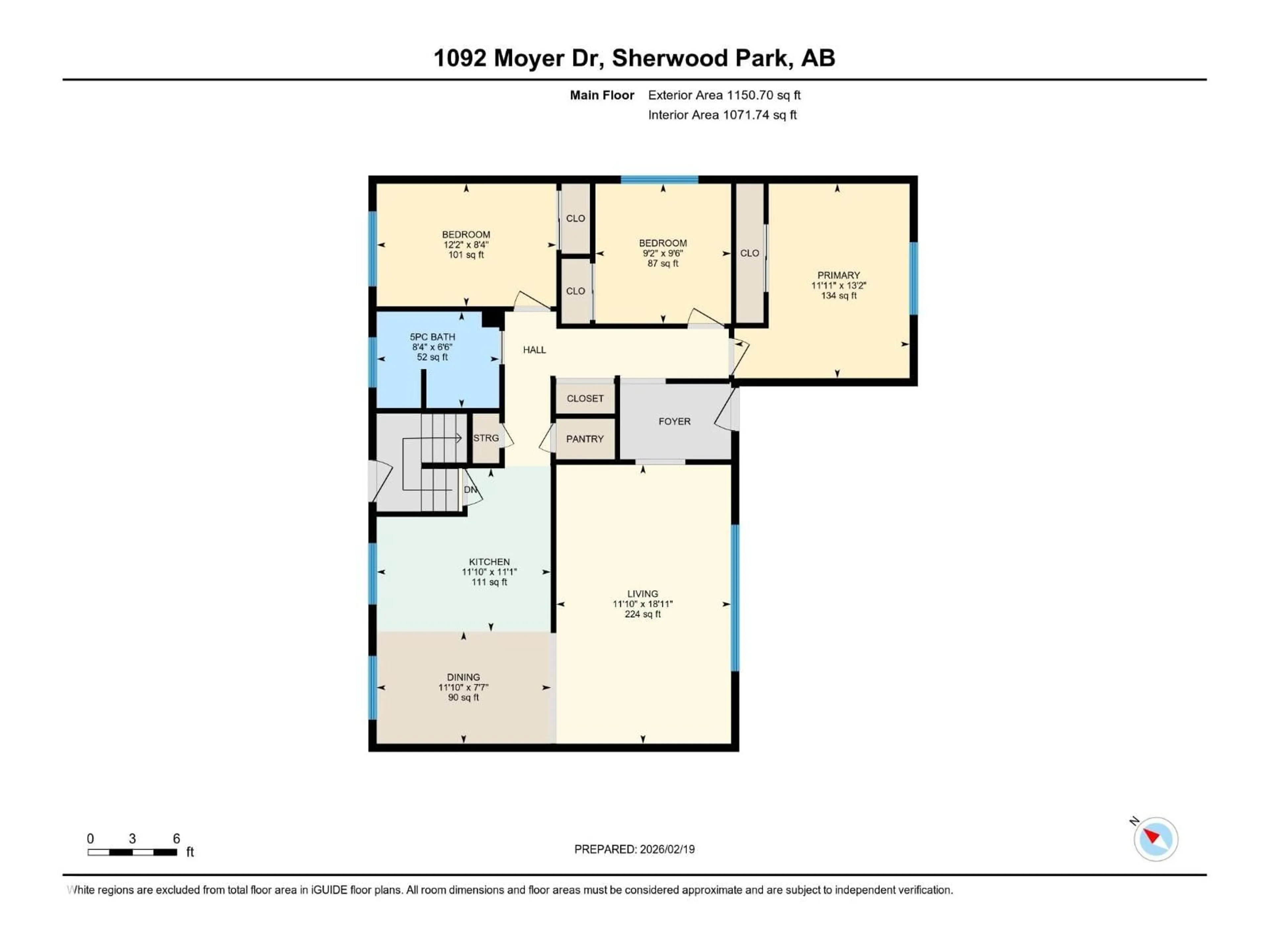 Floor plan for 1092 MOYER DR, Sherwood Park Alberta T8A1E6