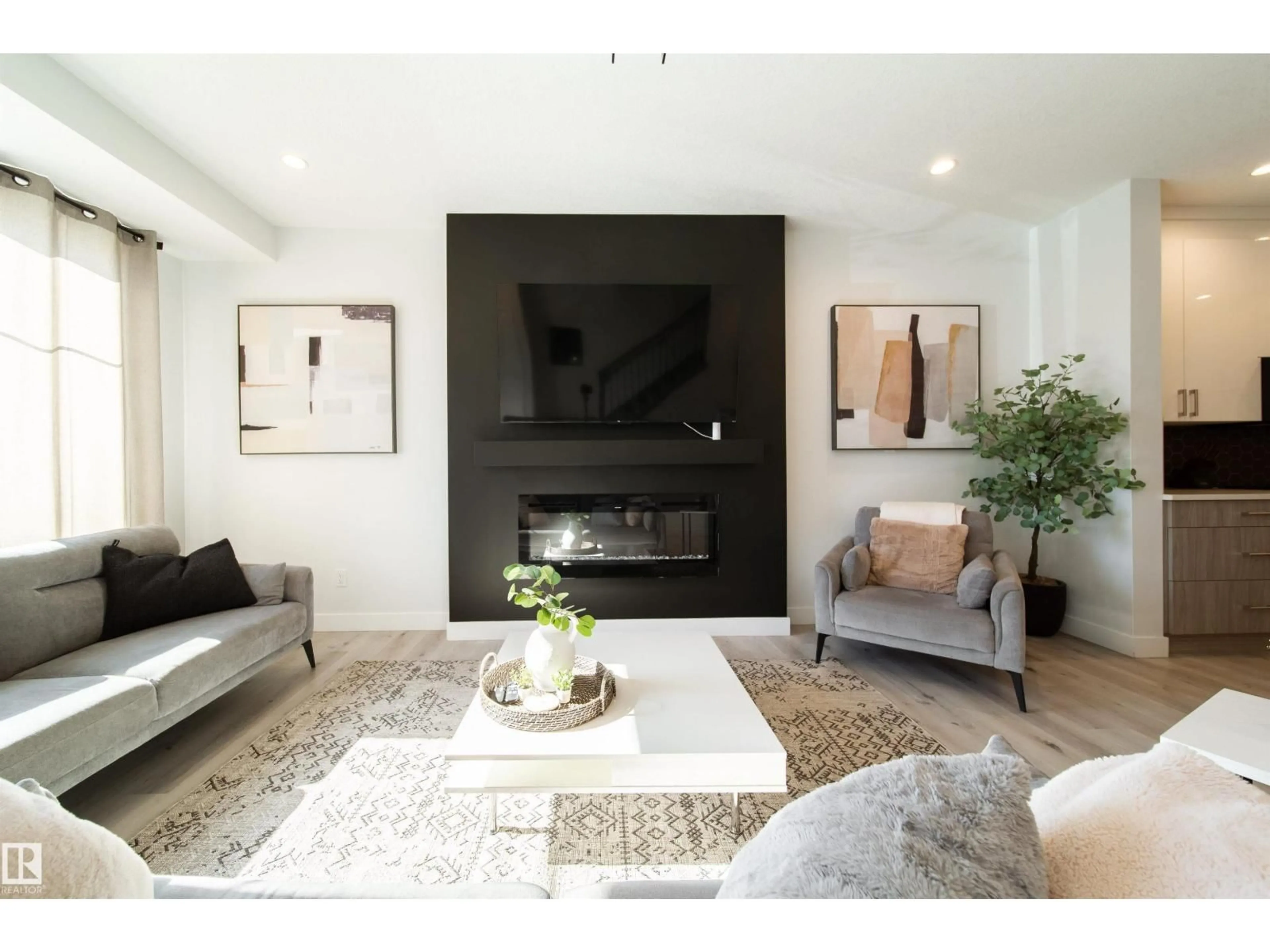 Living room with furniture, unknown for SW - 8040 KIRIAK LI, Edmonton Alberta T6W4V2