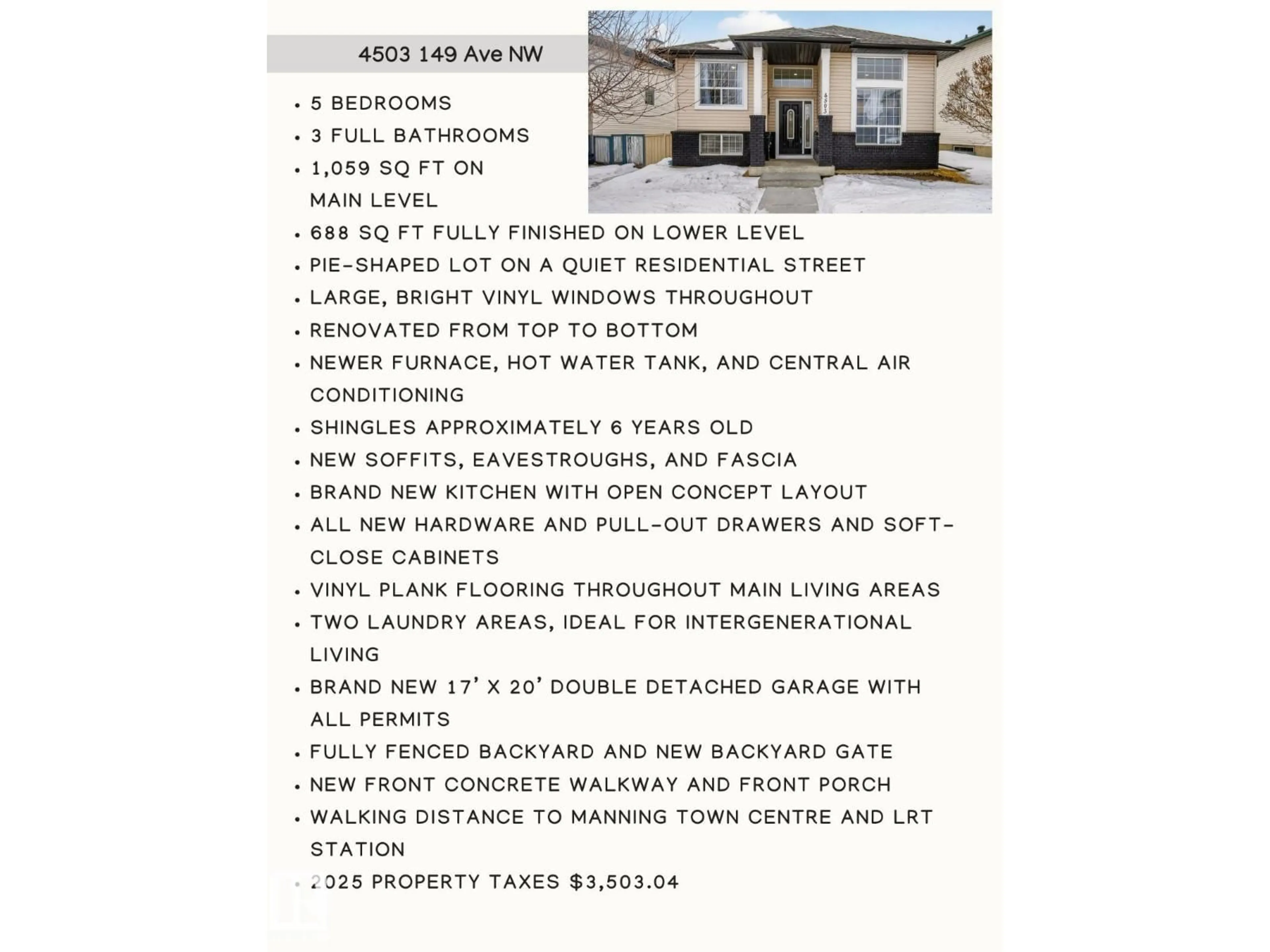 Unknown for NW - 4503 149 AV, Edmonton Alberta T5Y2Y9