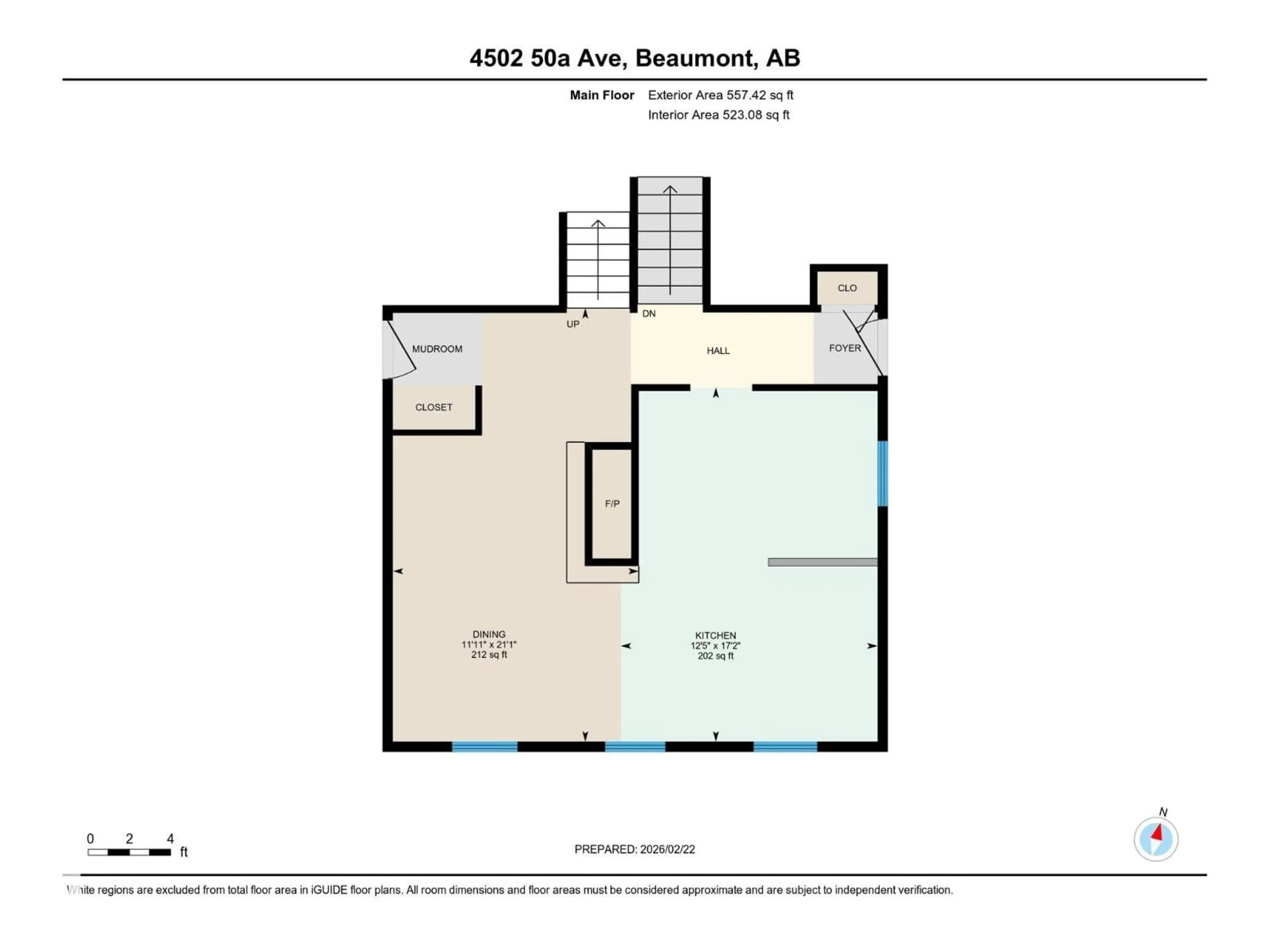 Floor plan for 4502 50A AV, Beaumont Alberta T4X1J3