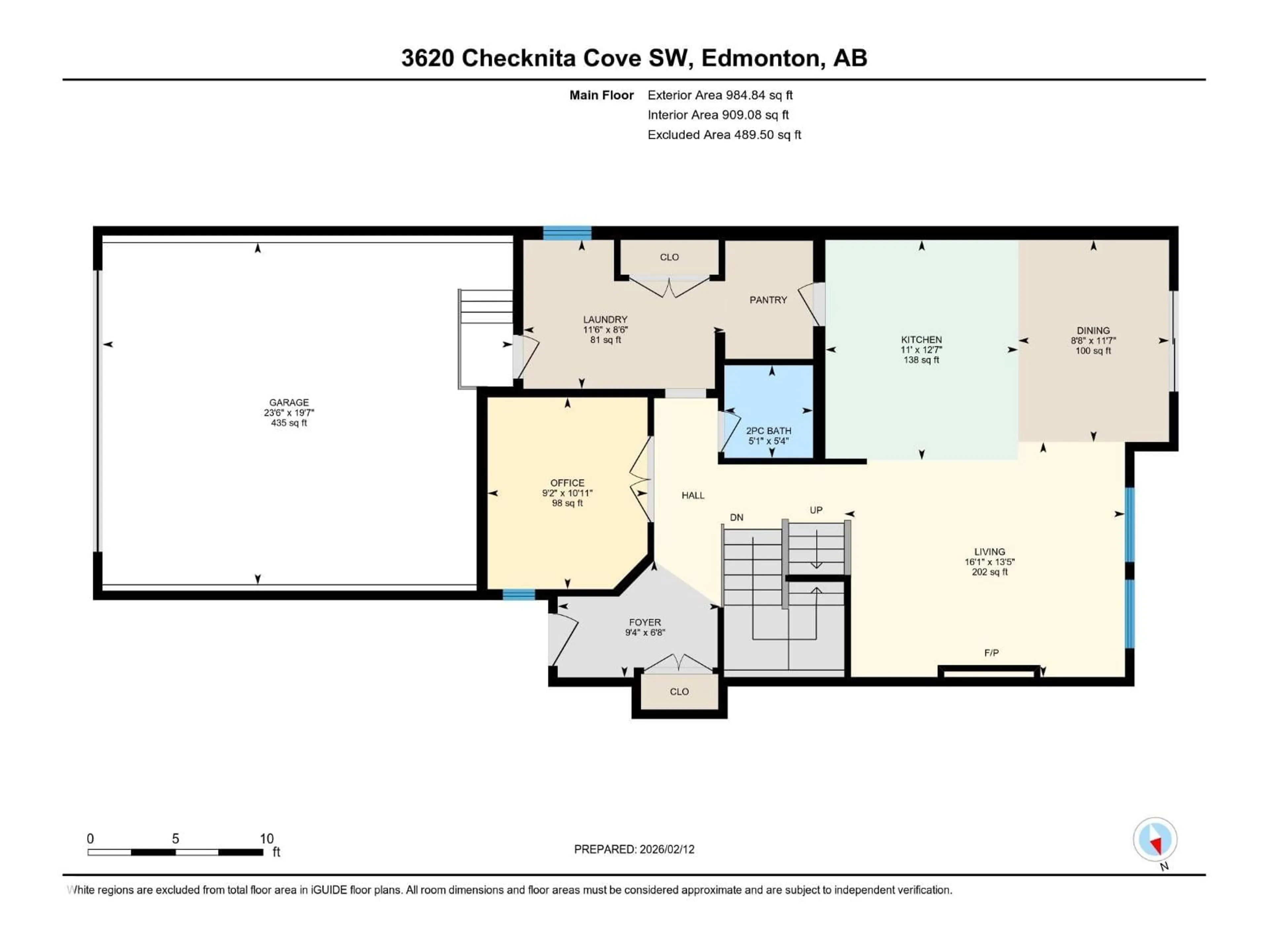 Floor plan for 3620 CHECKNITA COVE CV, Edmonton Alberta T6W4W7