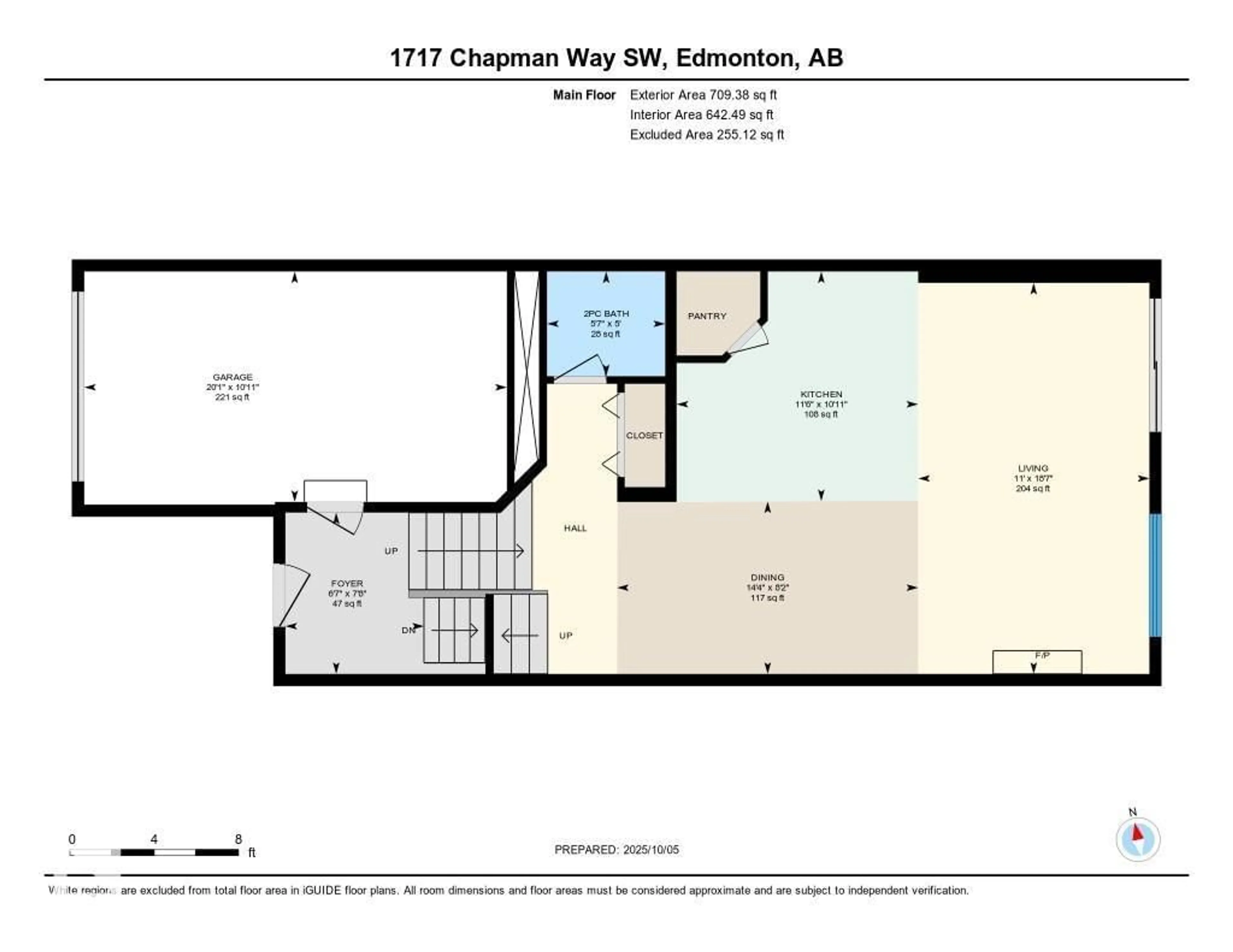 Floor plan for 1717 CHAPMAN WAY, Edmonton Alberta T6W0Y6