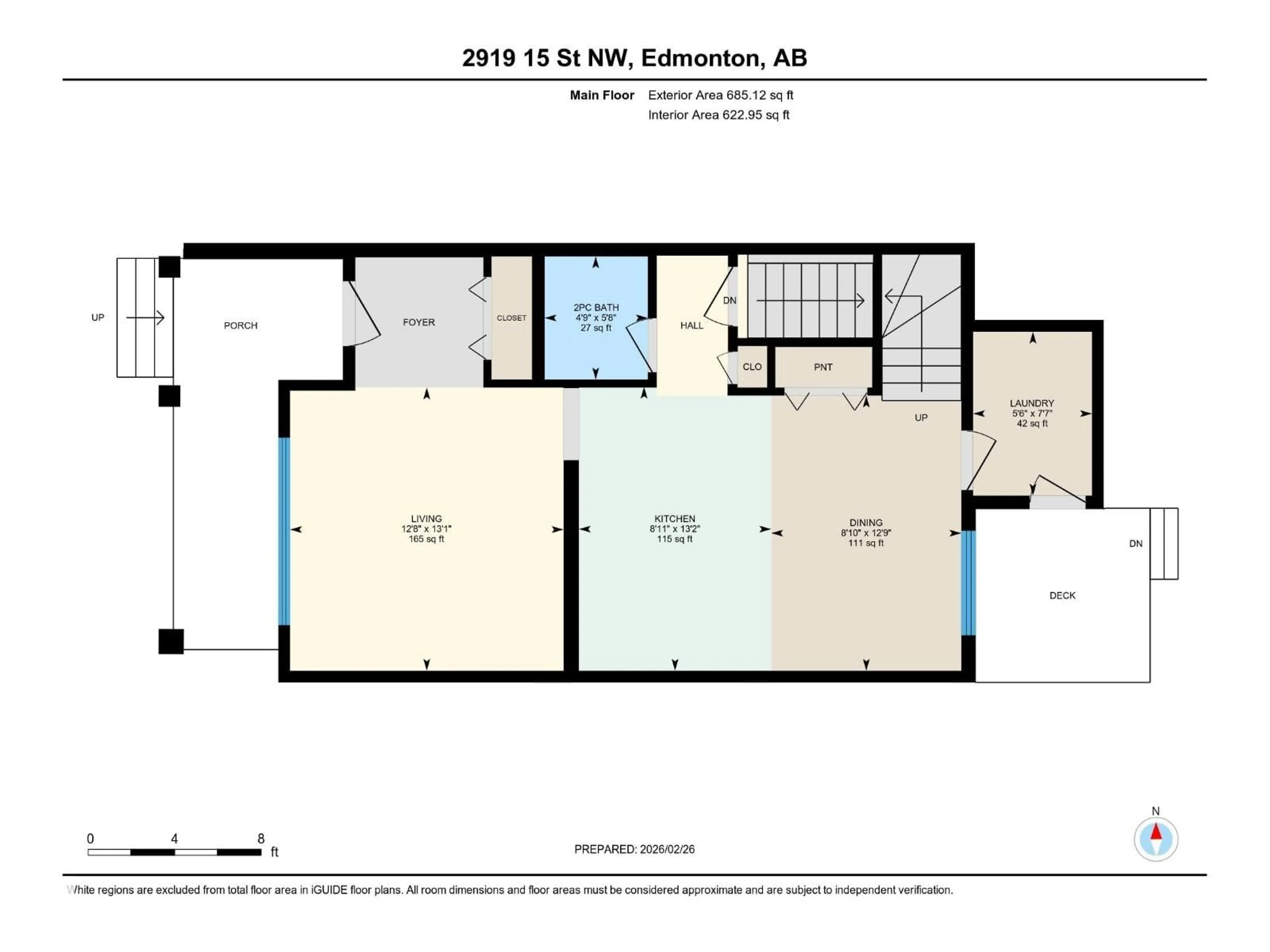 Floor plan for NW - 2919 15 ST, Edmonton Alberta T6T0V6