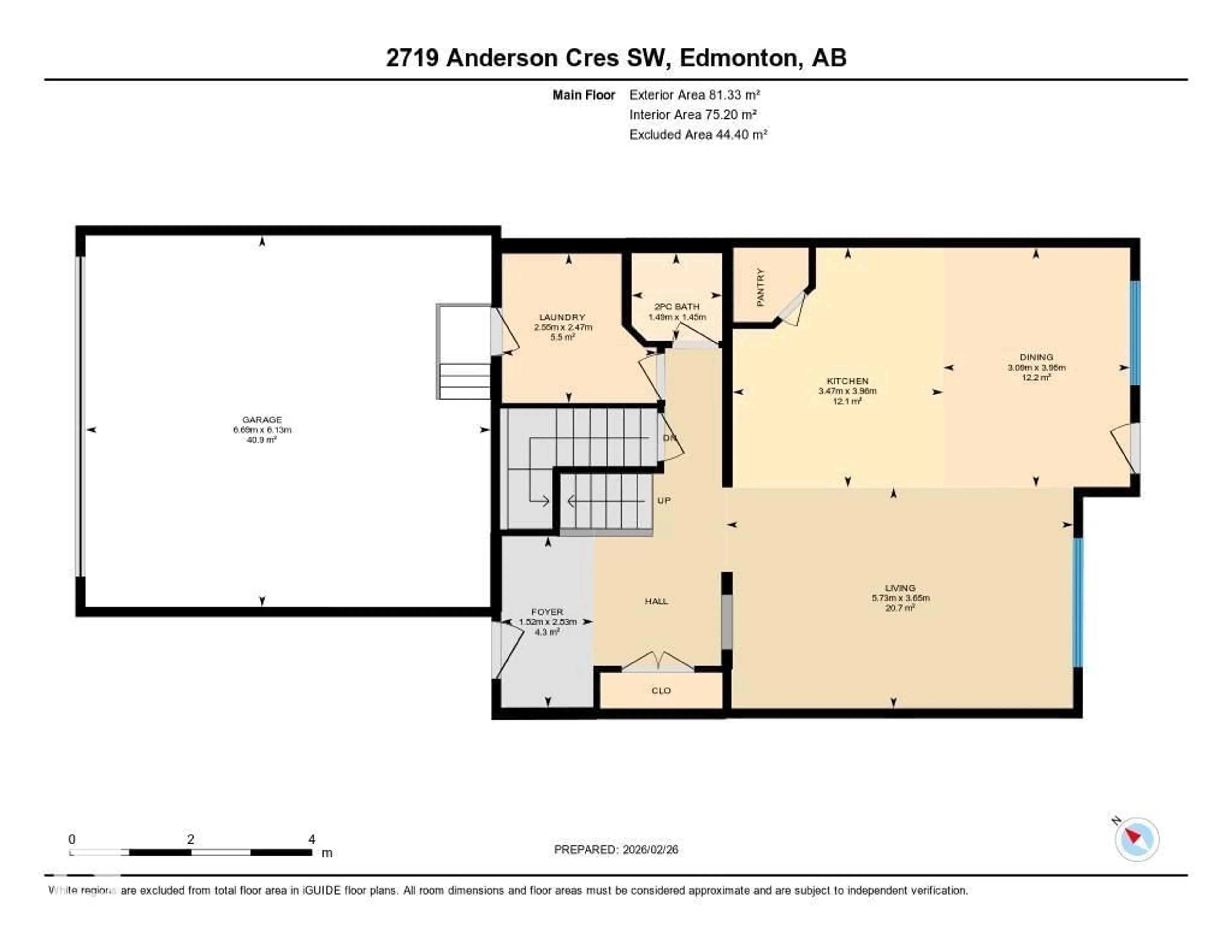 Floor plan for 2719 ANDERSON CR, Edmonton Alberta T6W0K5