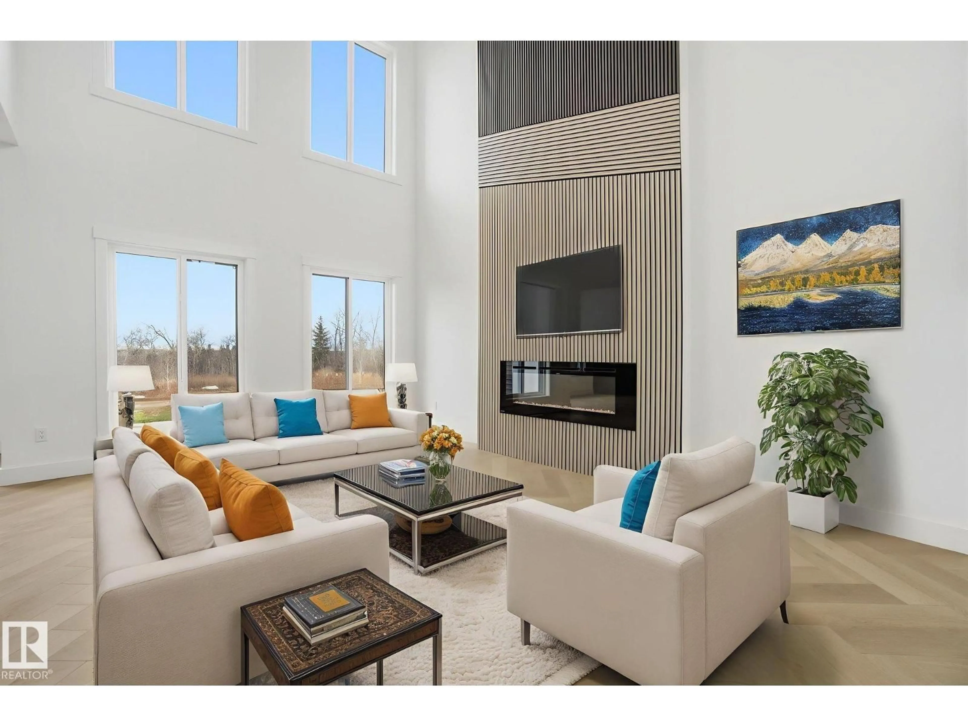 Living room with furniture, unknown for 3294 CHERNOWSKI WY, Edmonton Alberta T6W5H2