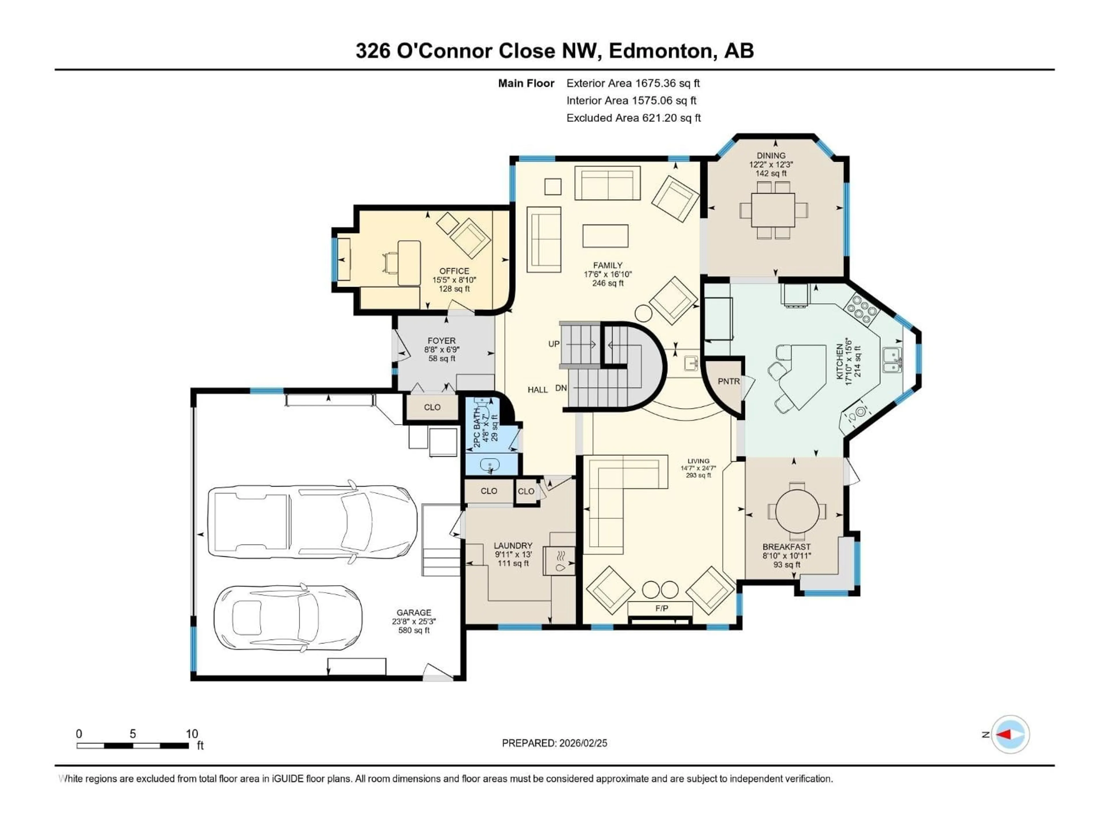 Floor plan for 326 O'CONNOR CL, Edmonton Alberta T6R1L6