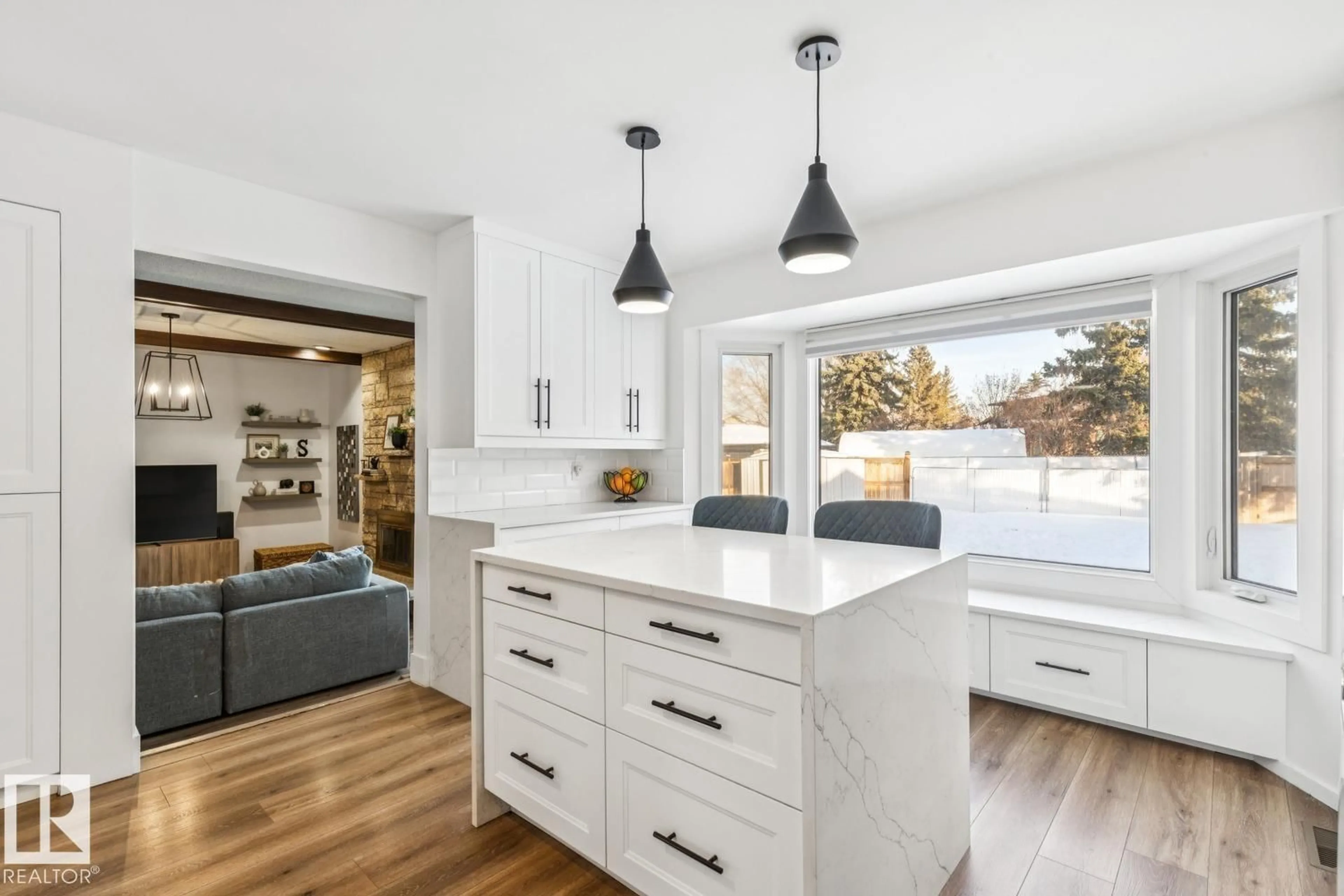 Open concept kitchen, unknown for NW - 3021 105A ST, Edmonton Alberta T6J3A3