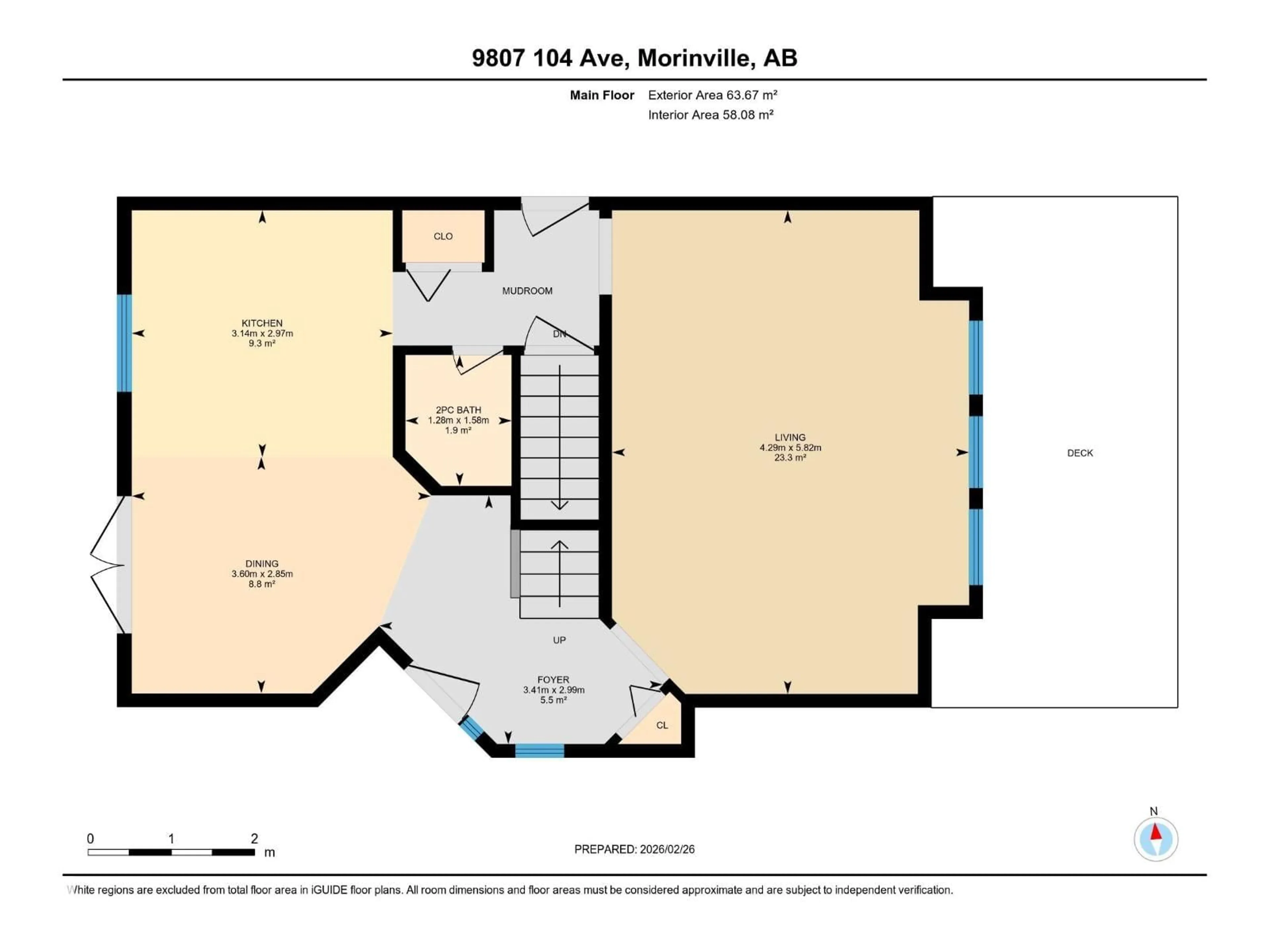 Floor plan for 9807 104 AV, Morinville Alberta T8R0C2