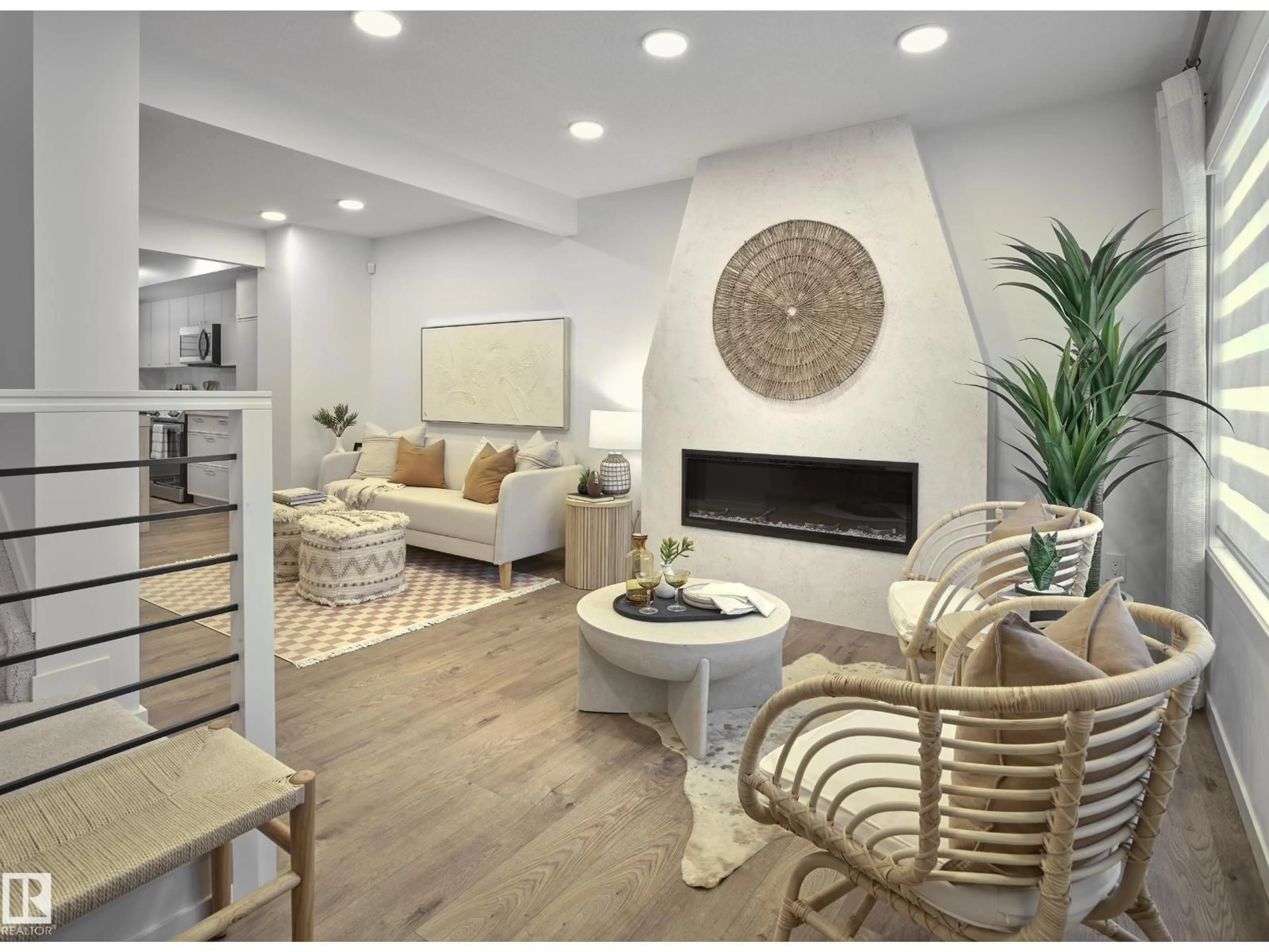 Living room with furniture, unknown for #3 - 3705 141 ST, Edmonton Alberta T6W5M9