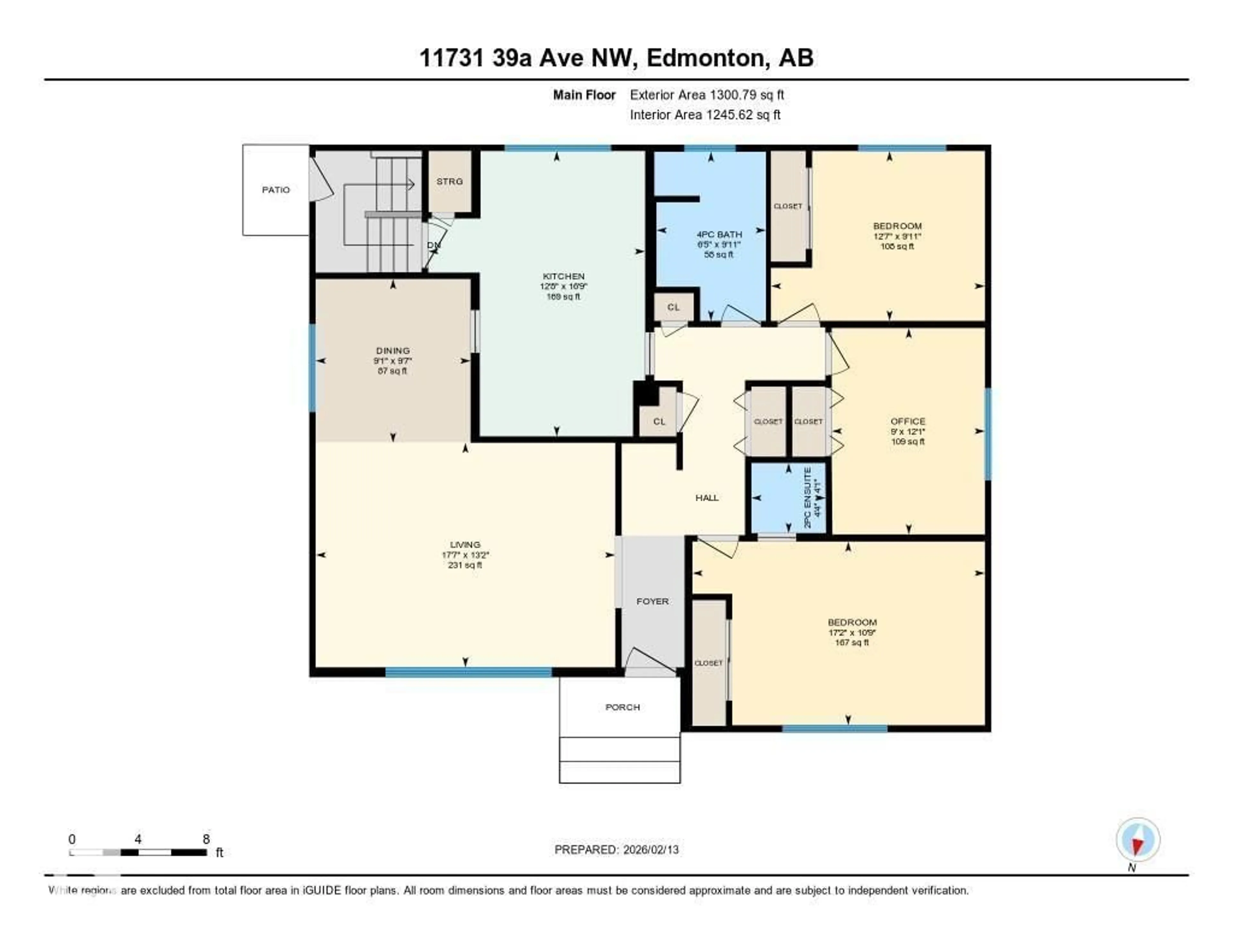 Floor plan for 11731 39A AV NW, Edmonton Alberta T6J0P1