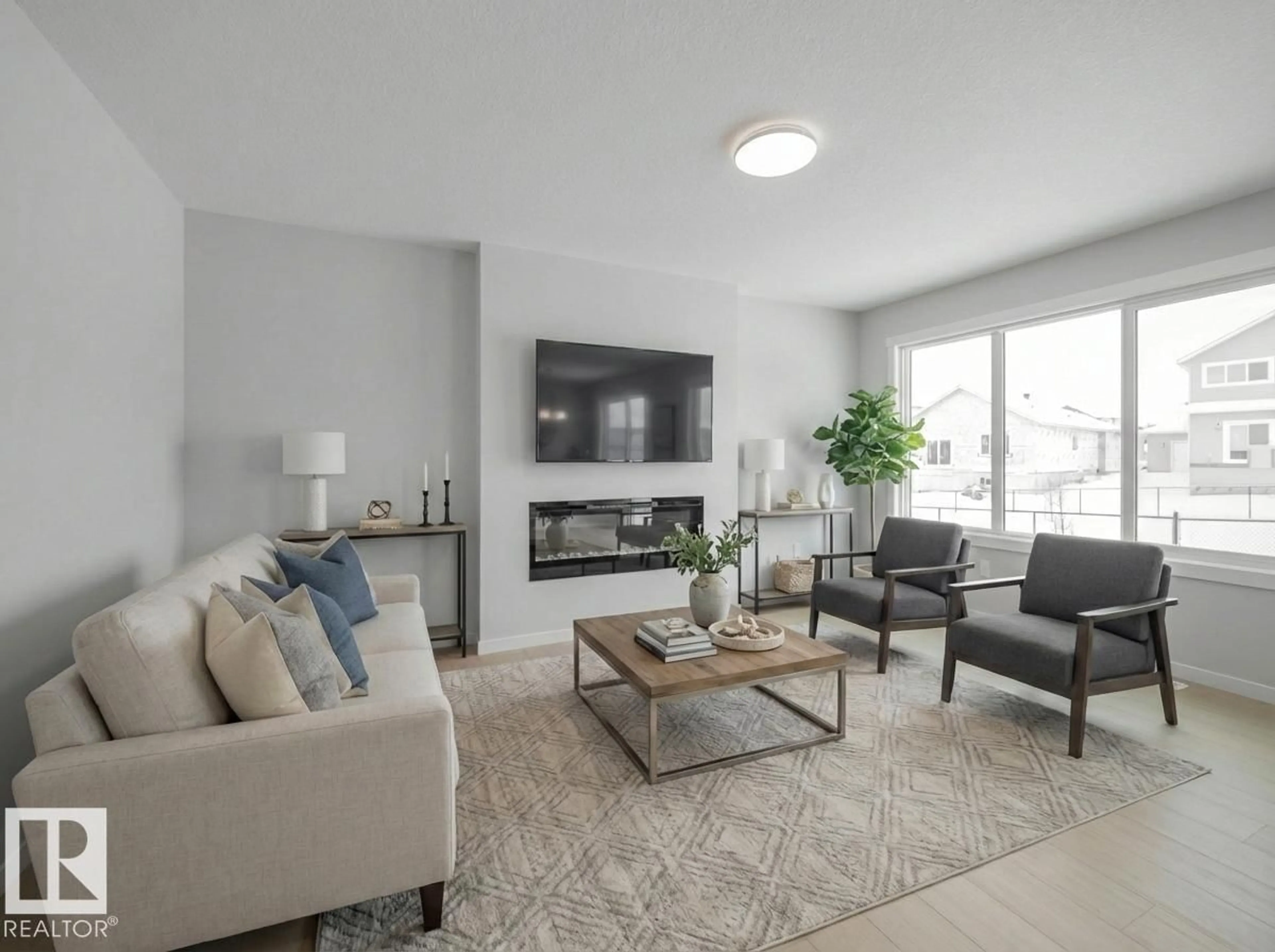 Living room with furniture, unknown for 86 BAKER ST, Ardrossan Alberta T8E0B8