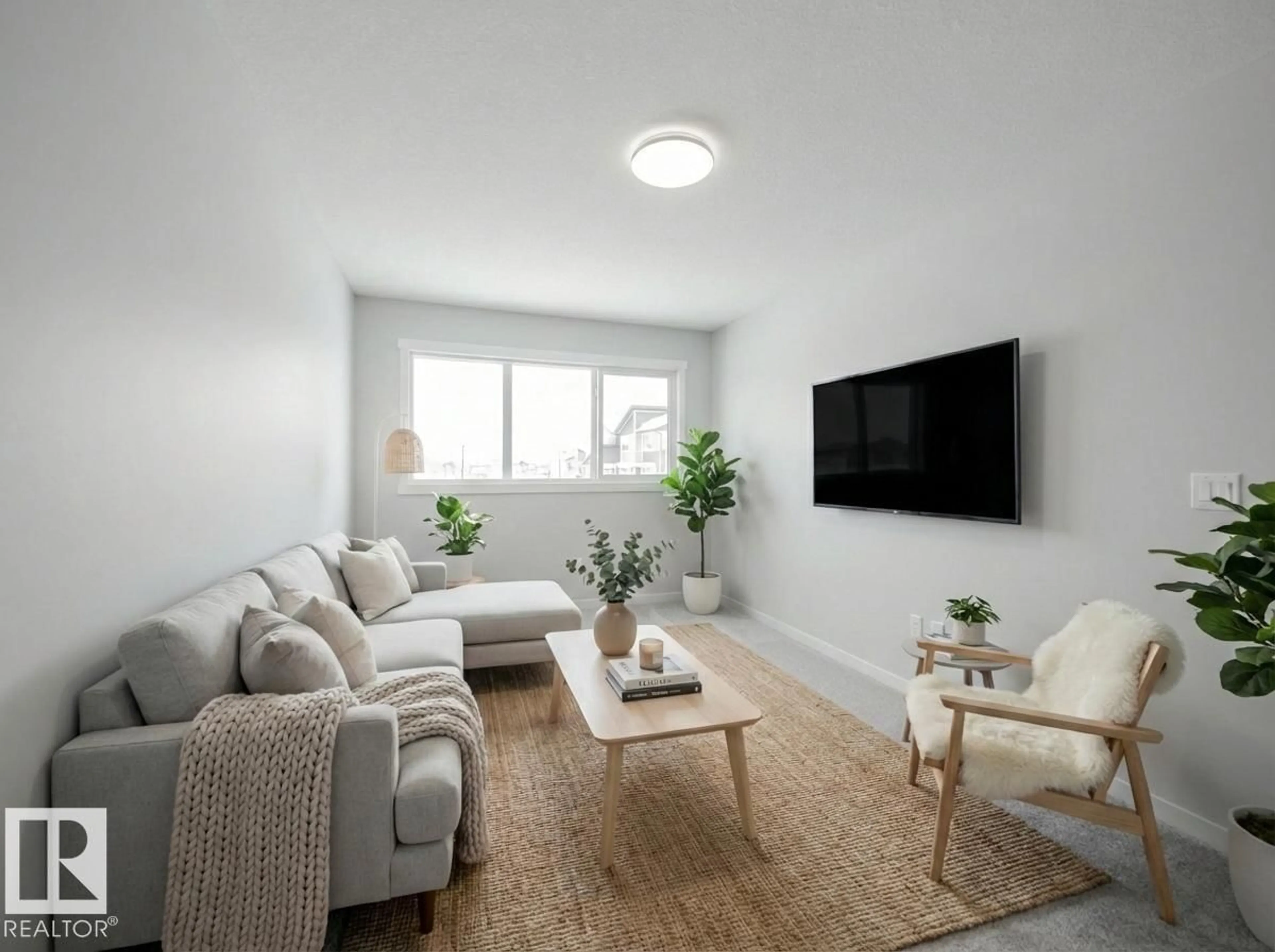 Living room with furniture, unknown for NW - 348 172 AV, Edmonton Alberta T5Y4K9