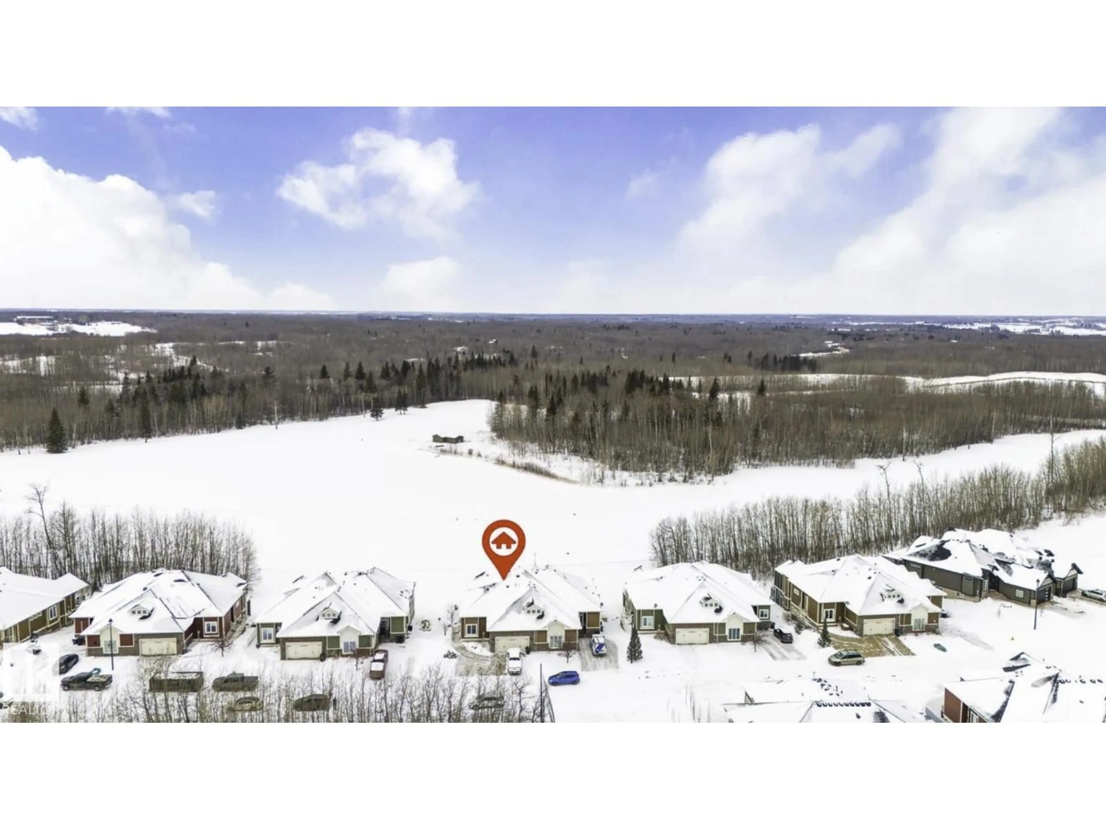 A pic from outside/outdoor area/front of a property/back of a property/a pic from drone, mountain view for #336 - 51101 R 222 RD, Rural Strathcona County Alberta T8C1G9
