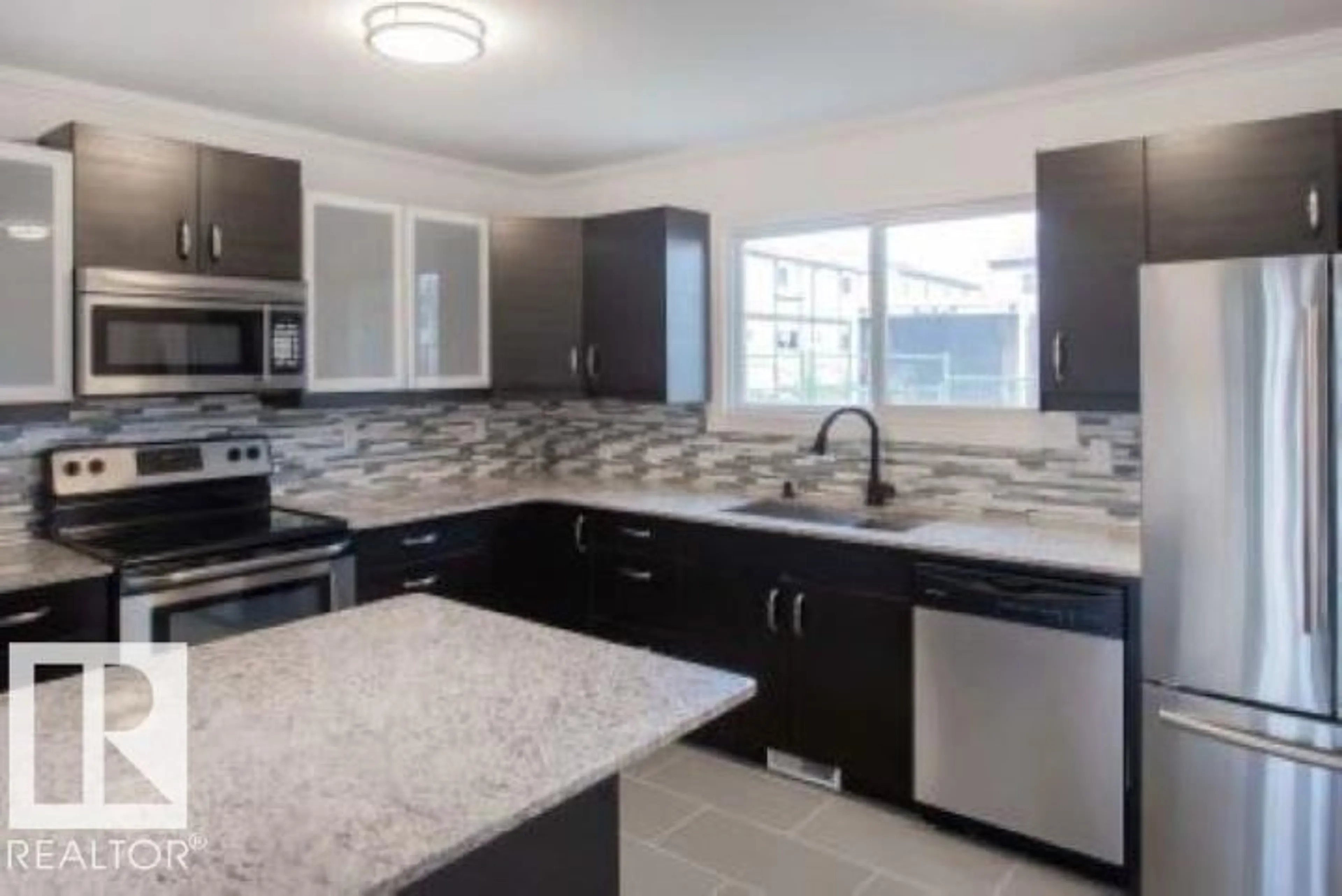 Open concept kitchen, ceramic/tile floor for 1270 LAKEWOOD RD, Edmonton Alberta T6K3P2