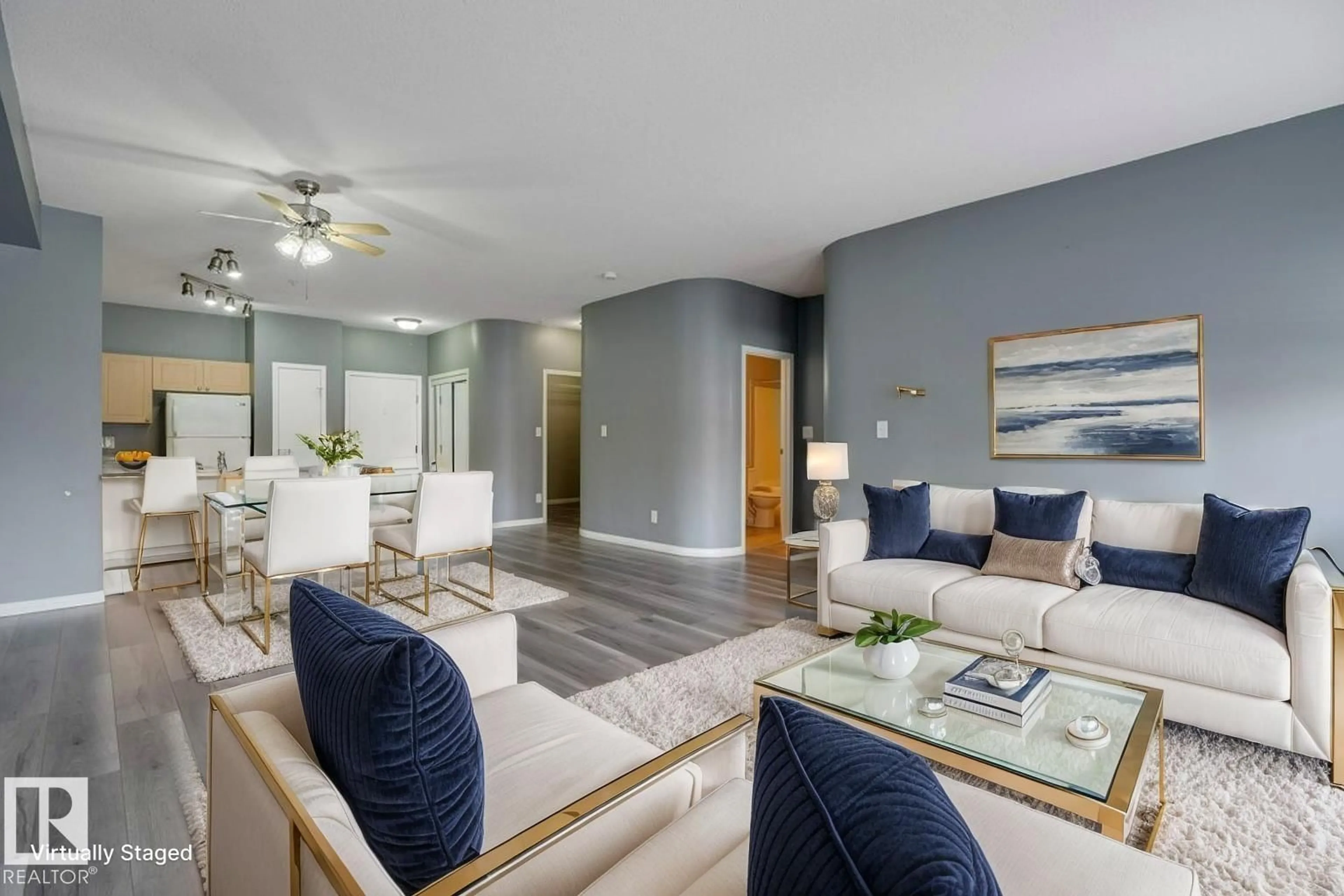 Living room with furniture, unknown for #126 - 4304 139 AV, Edmonton Alberta T5Y0H6