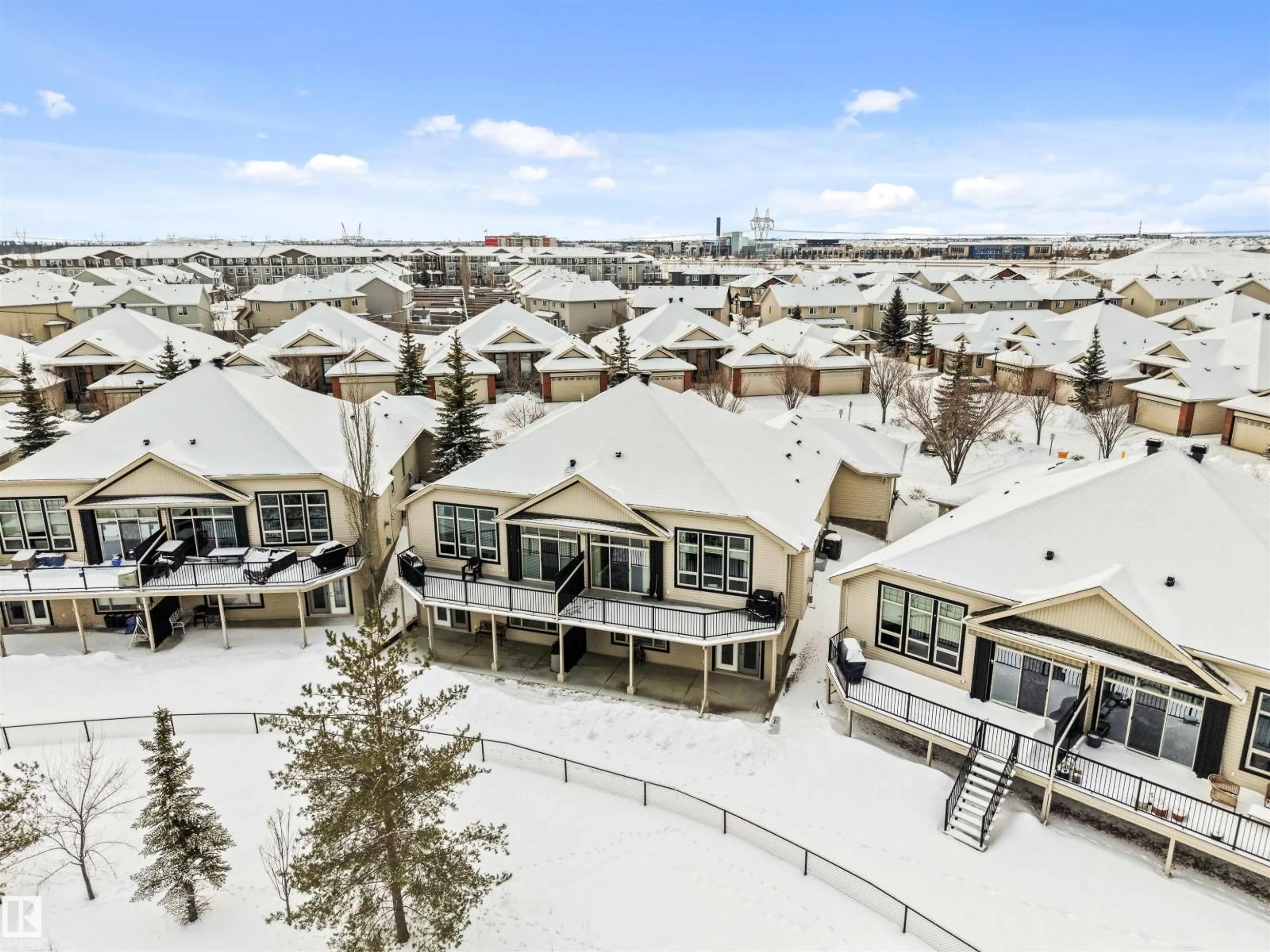 A pic from outside/outdoor area/front of a property/back of a property/a pic from drone, mountain view for NW - 50 841 156 ST, Edmonton Alberta T6R0B3