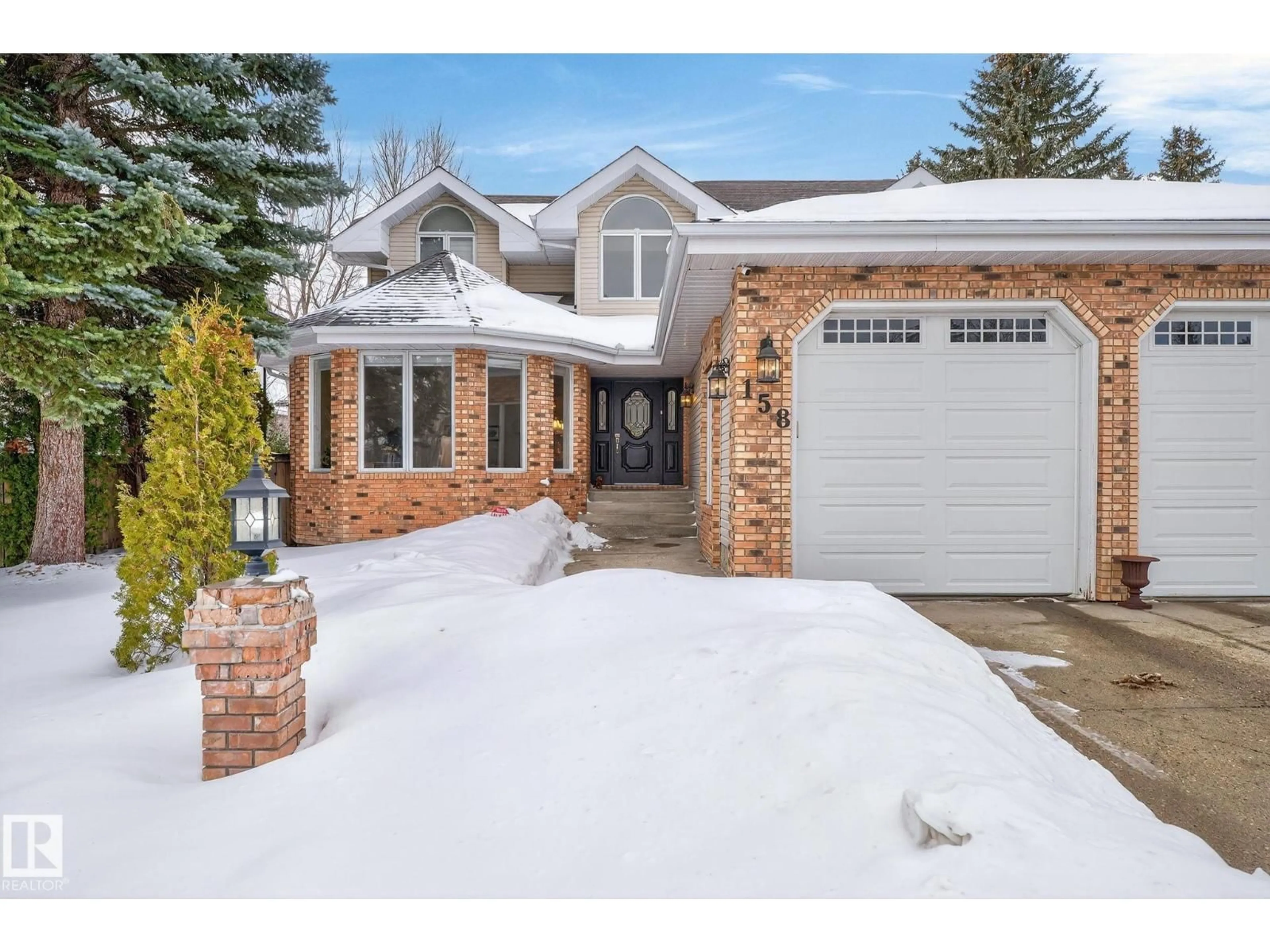 Home with brick exterior material, street for 158 WOLF RIDGE PL, Edmonton Alberta T5T5M9