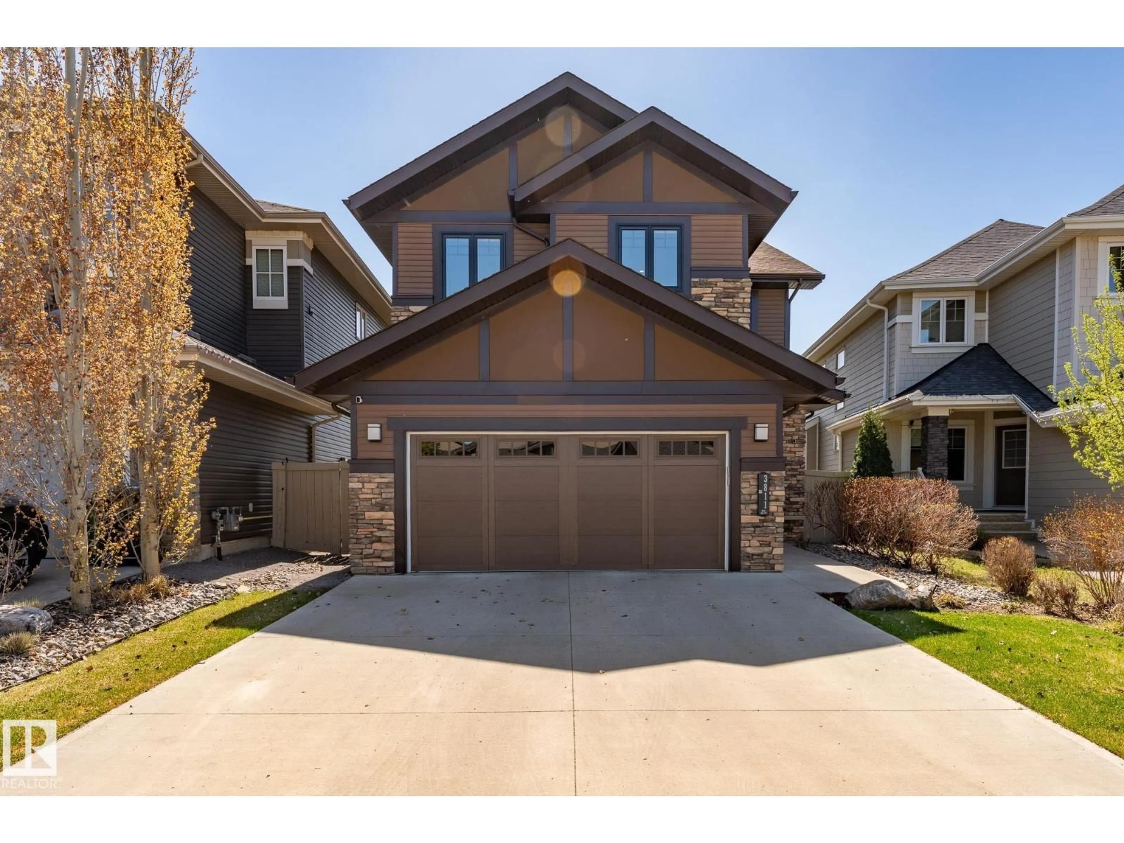 Home with brick exterior material, street for SW - 3811 KIDD BAY BA, Edmonton Alberta T6W2R3