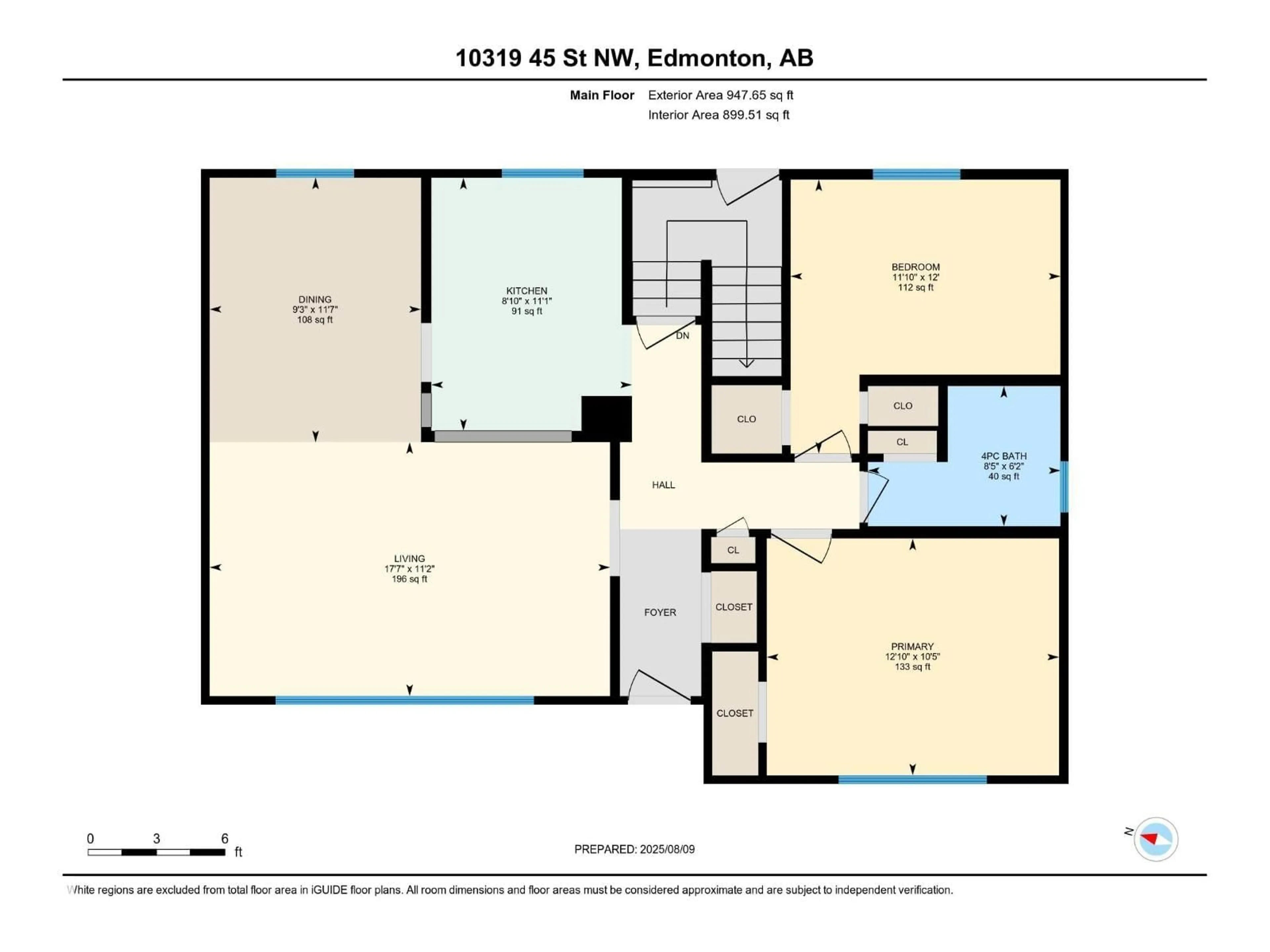 Floor plan for NW - 10319 45 ST, Edmonton Alberta T6A1W8