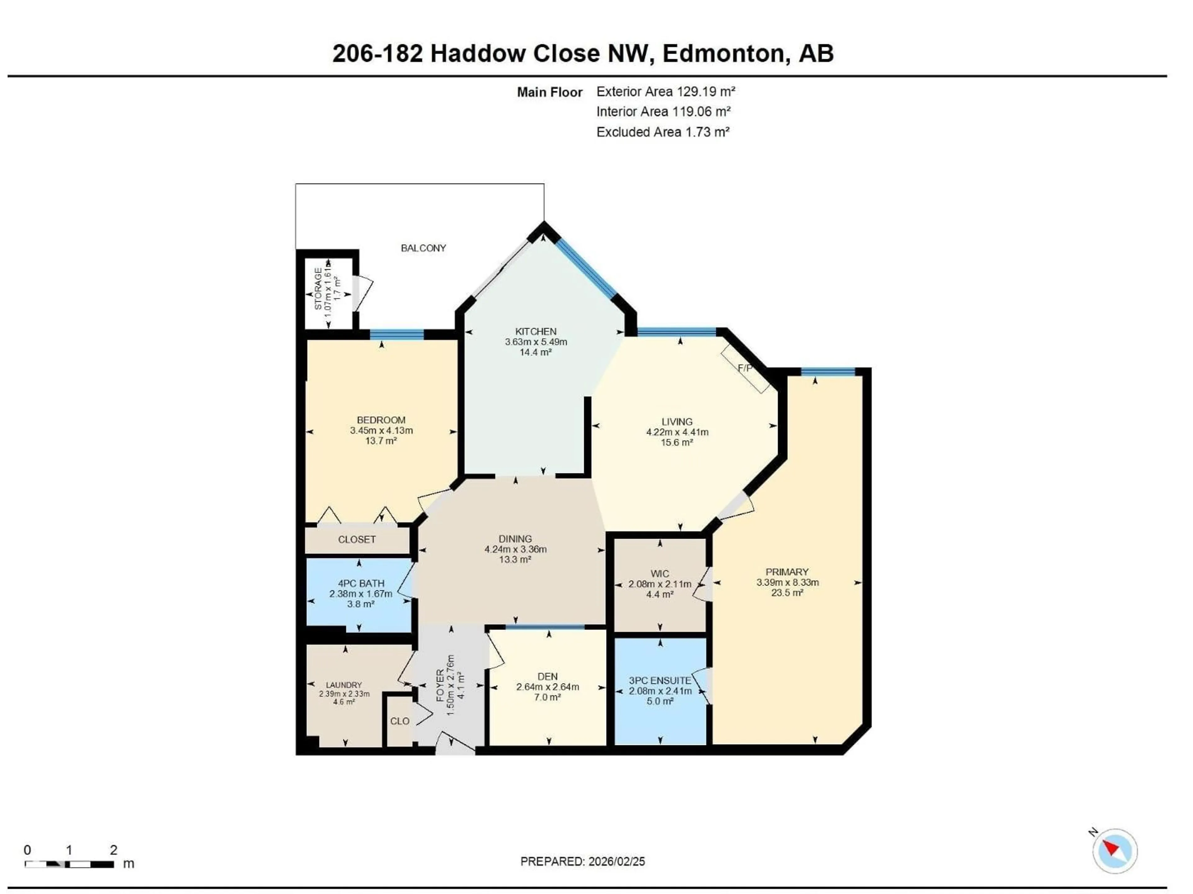 Floor plan for 182 - 206 HADDOW CL, Edmonton Alberta T6R2V1