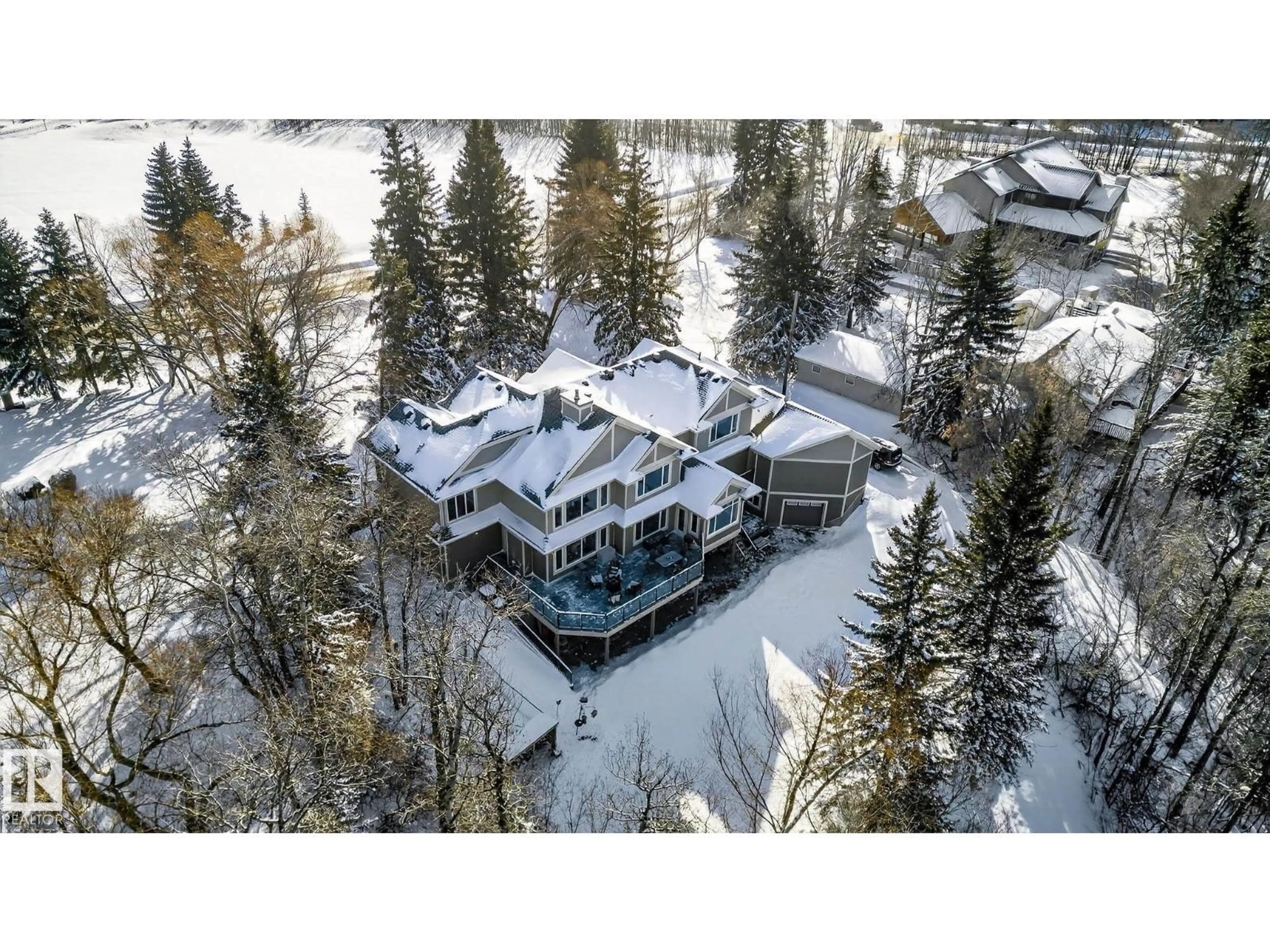 A pic from outside/outdoor area/front of a property/back of a property/a pic from drone, unknown for 112 WINDERMERE DR, Edmonton Alberta T6W0S4