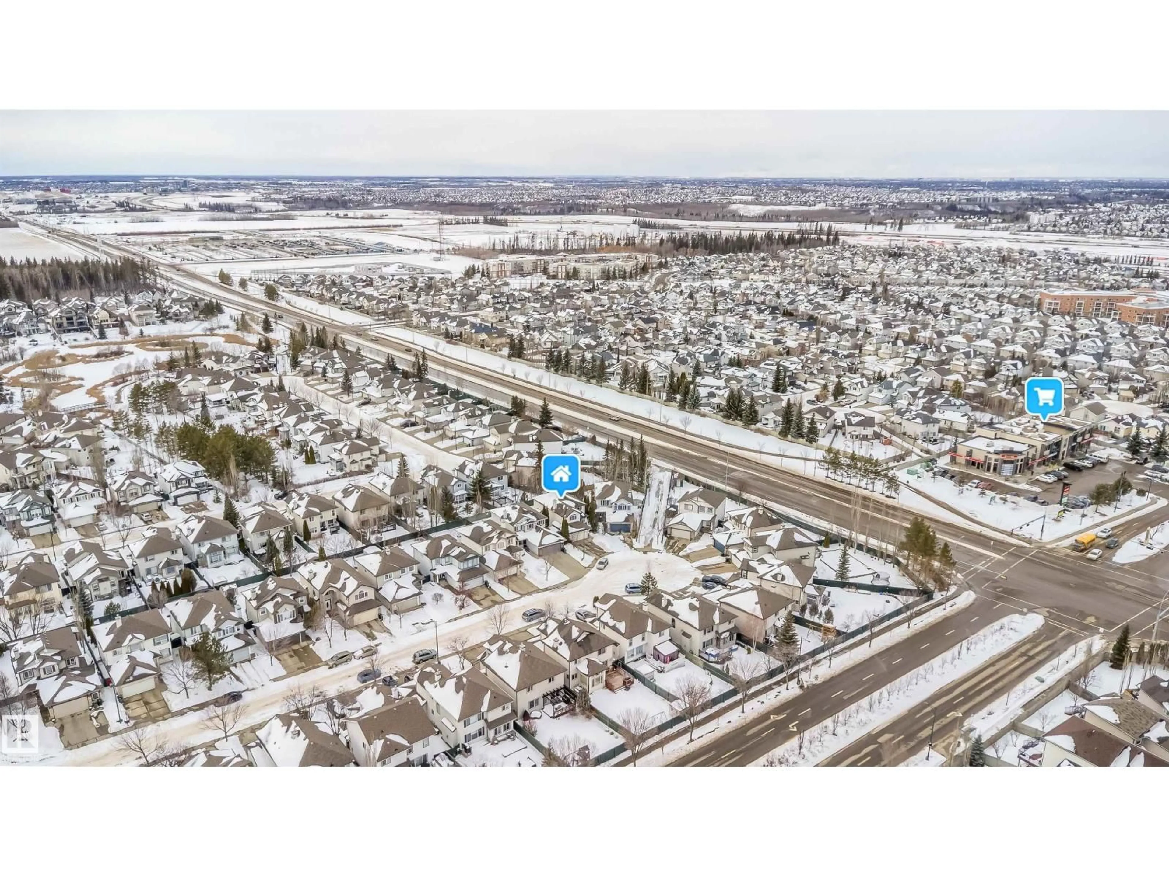 A pic from outside/outdoor area/front of a property/back of a property/a pic from drone, street for 1042 RUTHERFORD PL, Edmonton Alberta T6W1J5