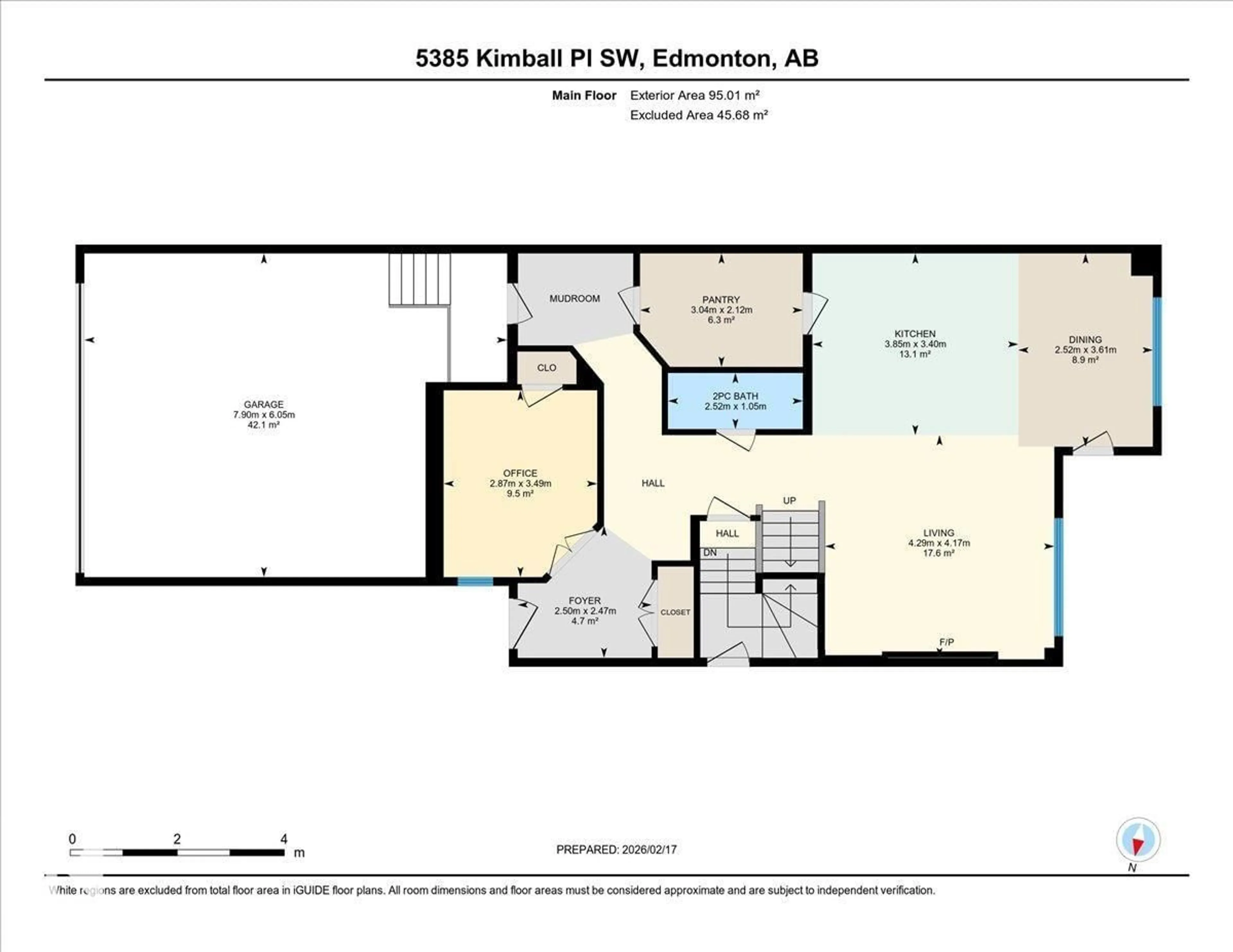 Floor plan for 5385 KIMBALL PL, Edmonton Alberta T6W5E5