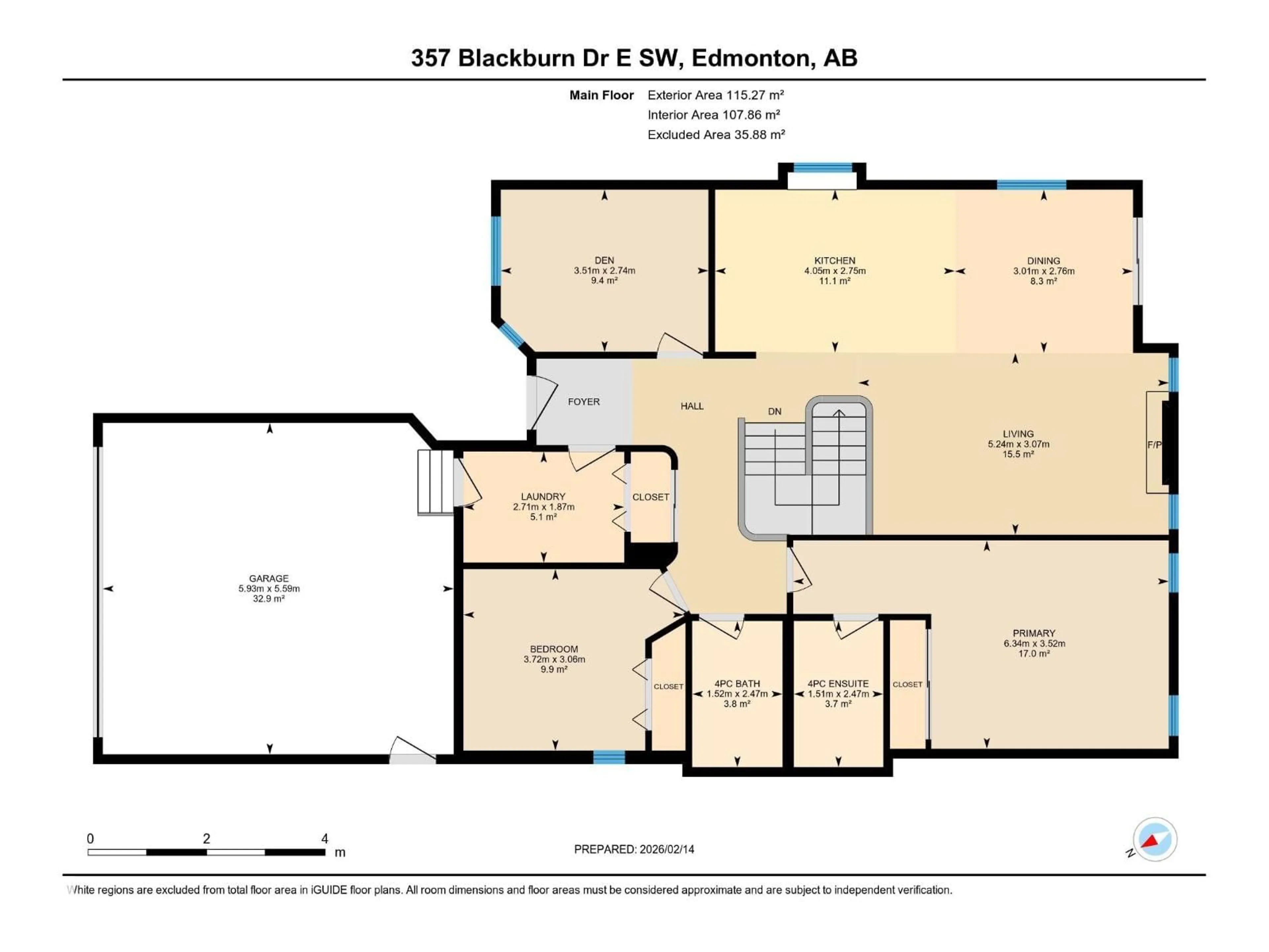 Floor plan for 357 BLACKBURN DR, Edmonton Alberta T6W1B8