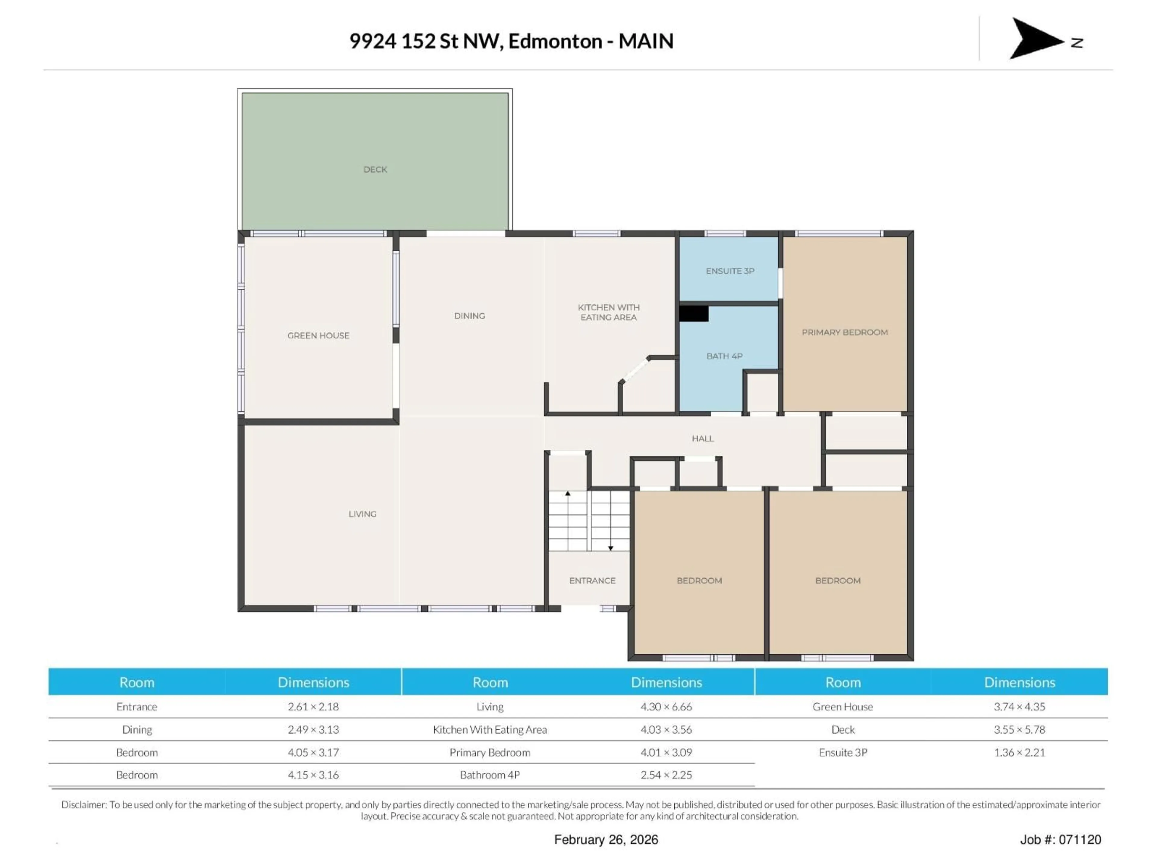 Floor plan for NW - 9924 152 ST, Edmonton Alberta T5P1X5