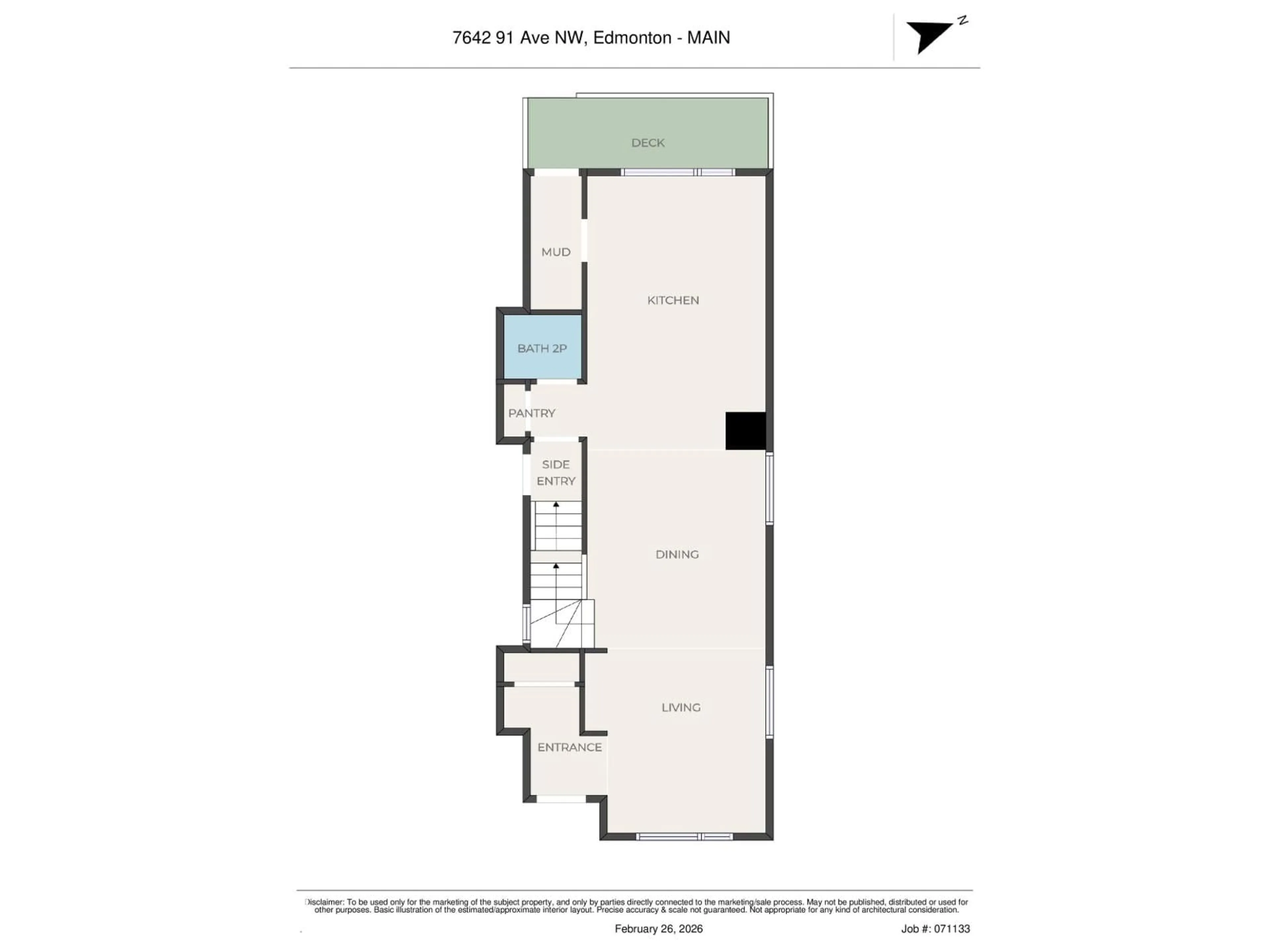 Floor plan for 7642 91 AV, Edmonton Alberta T6C1P8