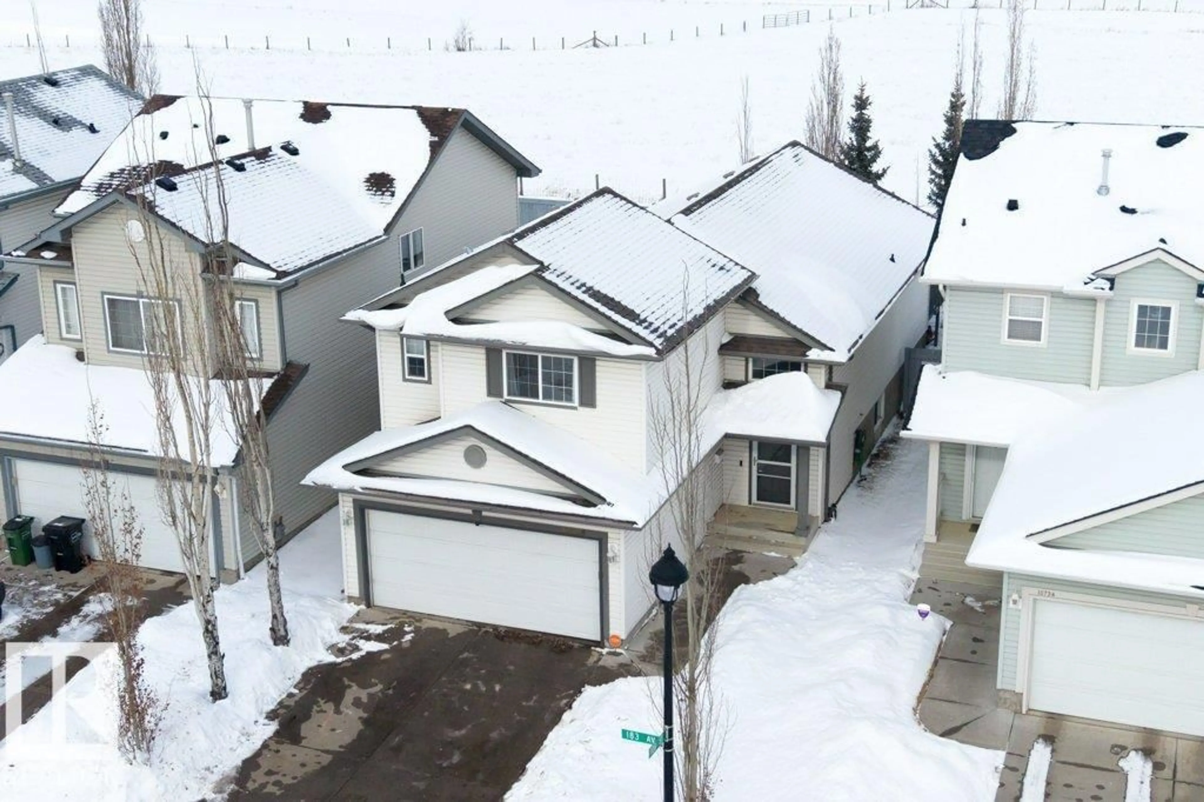 A pic from outside/outdoor area/front of a property/back of a property/a pic from drone, street for 10804 183 AV, Edmonton Alberta T5X6E1