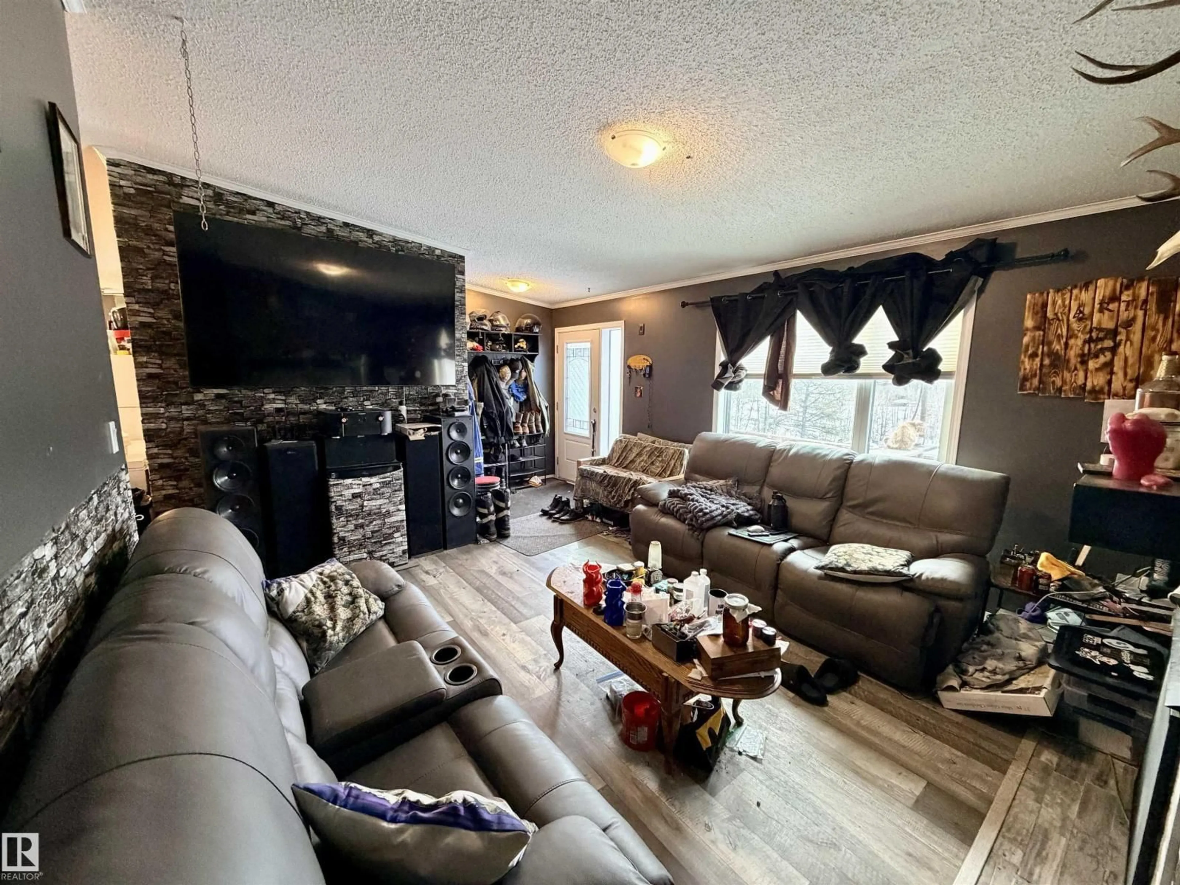 Living room with furniture, unknown for 54002 RR 105, Rural Two Hills County Alberta T0B4K0