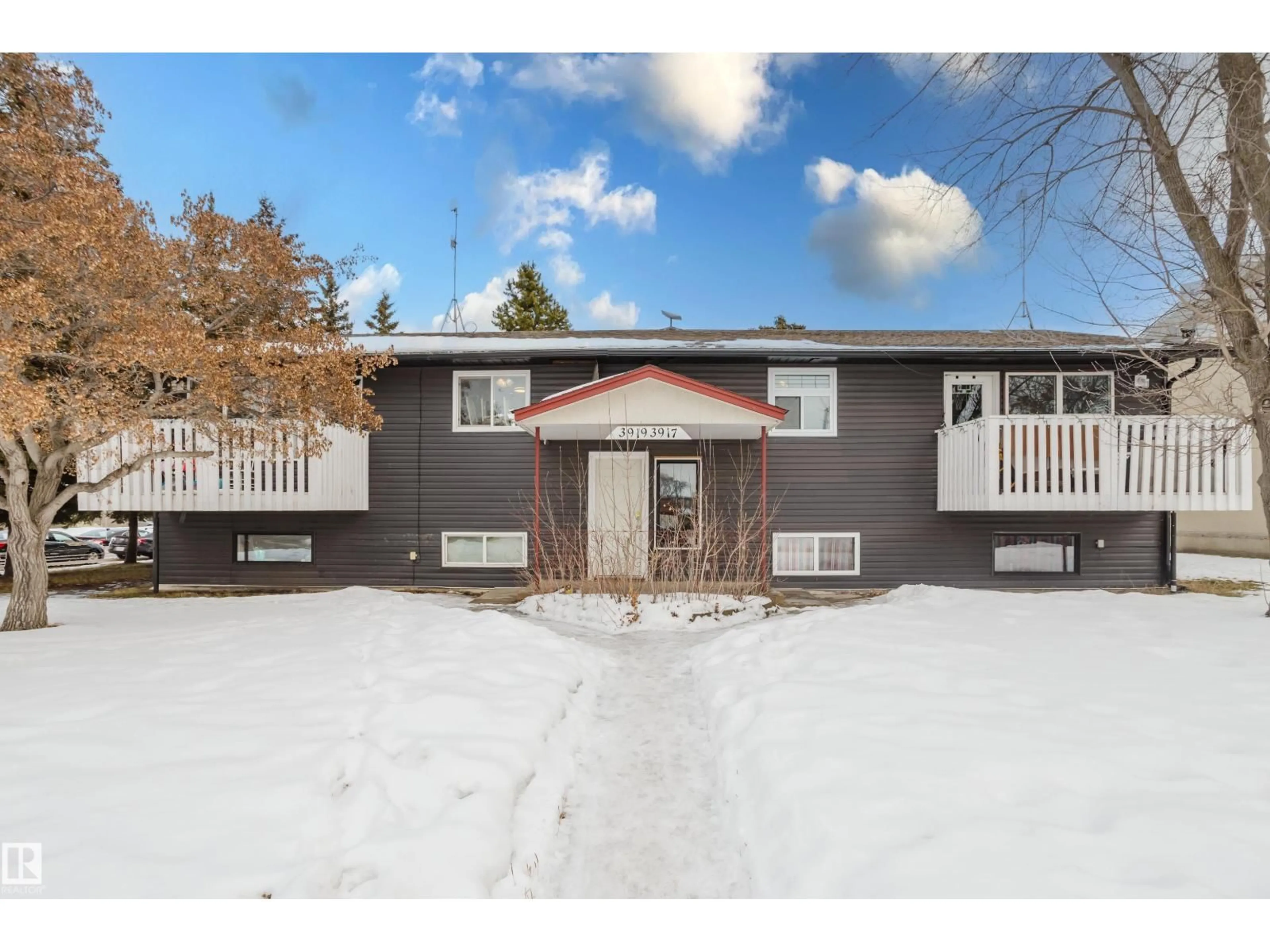 A pic from outside/outdoor area/front of a property/back of a property/a pic from drone, unknown for 3917/3919 54 ST, Wetaskiwin Alberta T9A1S6