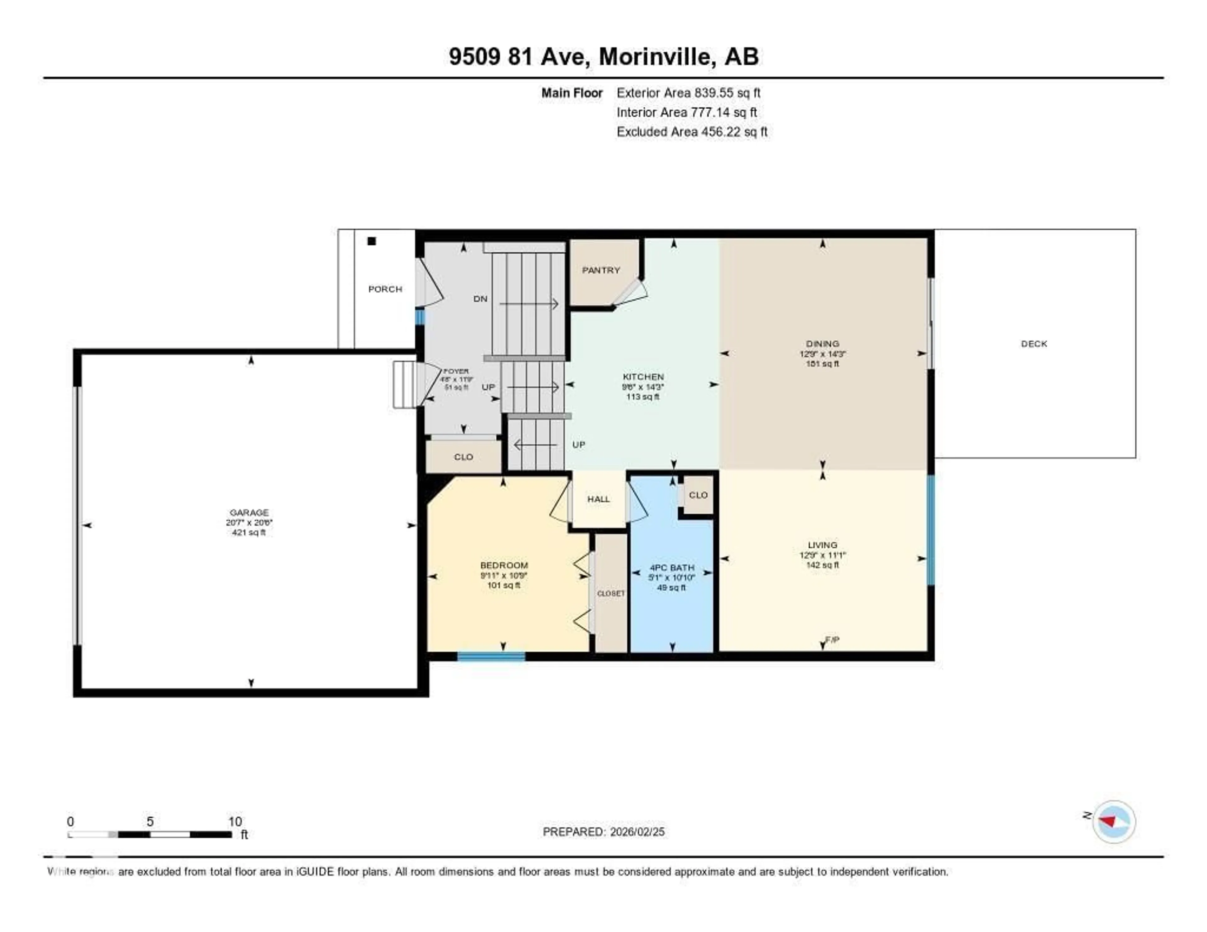 Floor plan for 9509 81 AV, Morinville Alberta T8R1W2