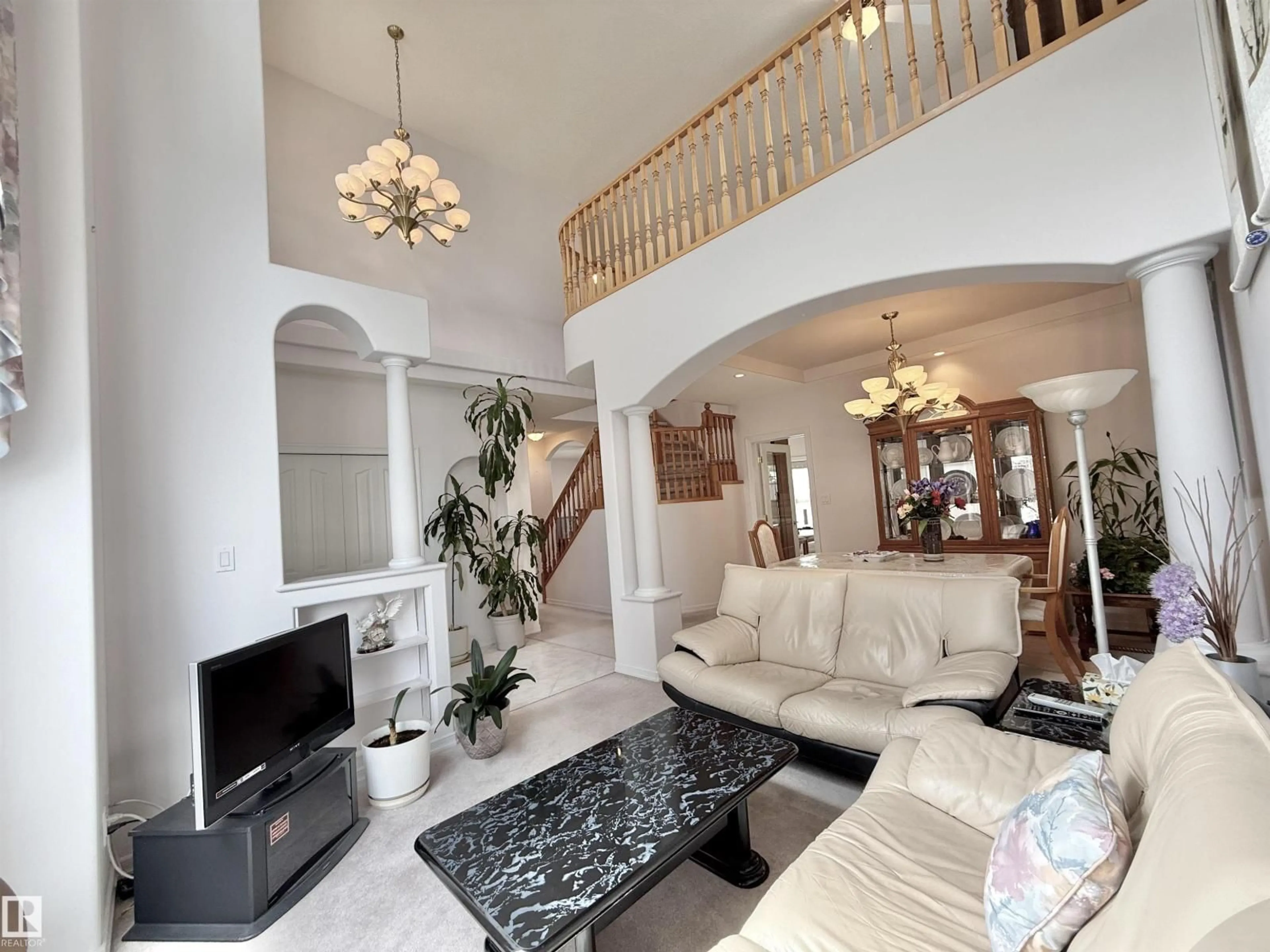 Living room with furniture, unknown for 8416 160A AV, Edmonton Alberta T5Z3K2