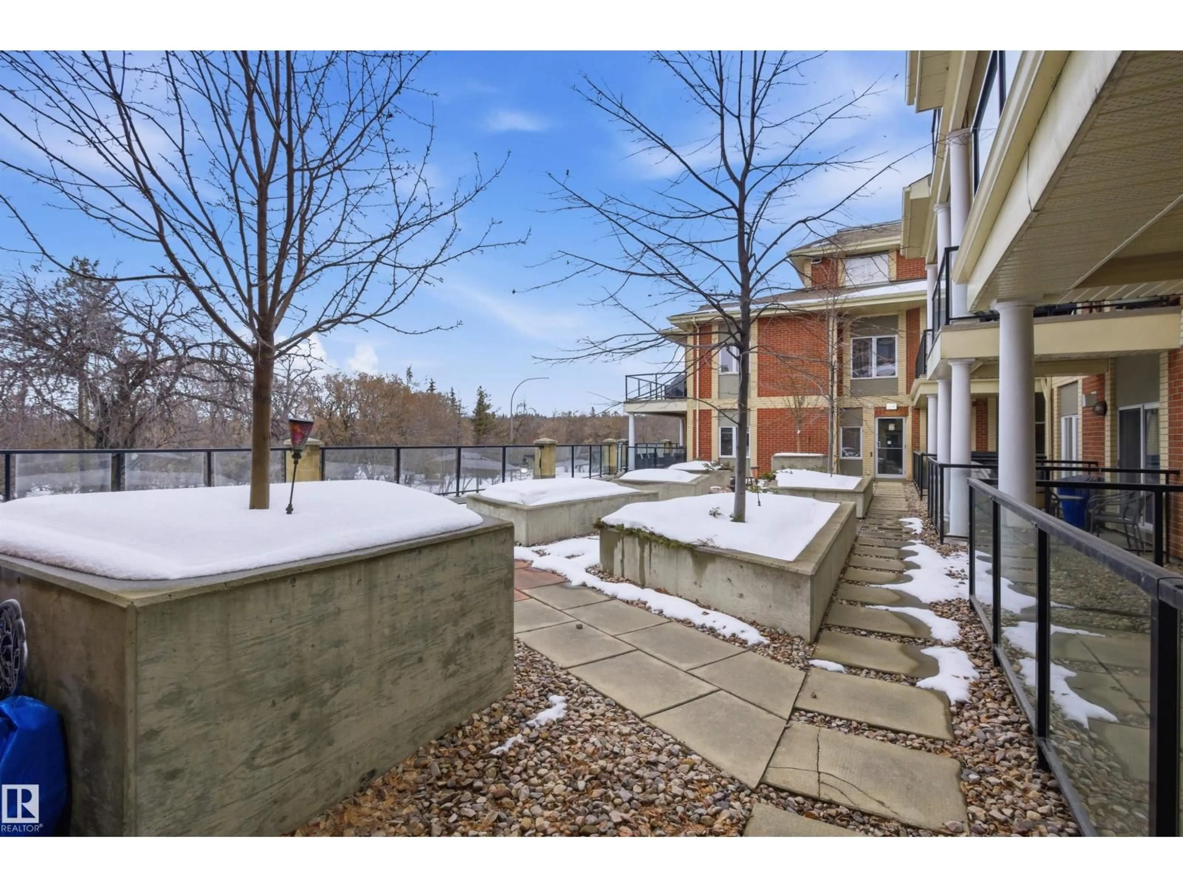 Patio, water/lake/river/ocean view for #312 - 9750 94 ST, Edmonton Alberta T6C2E3