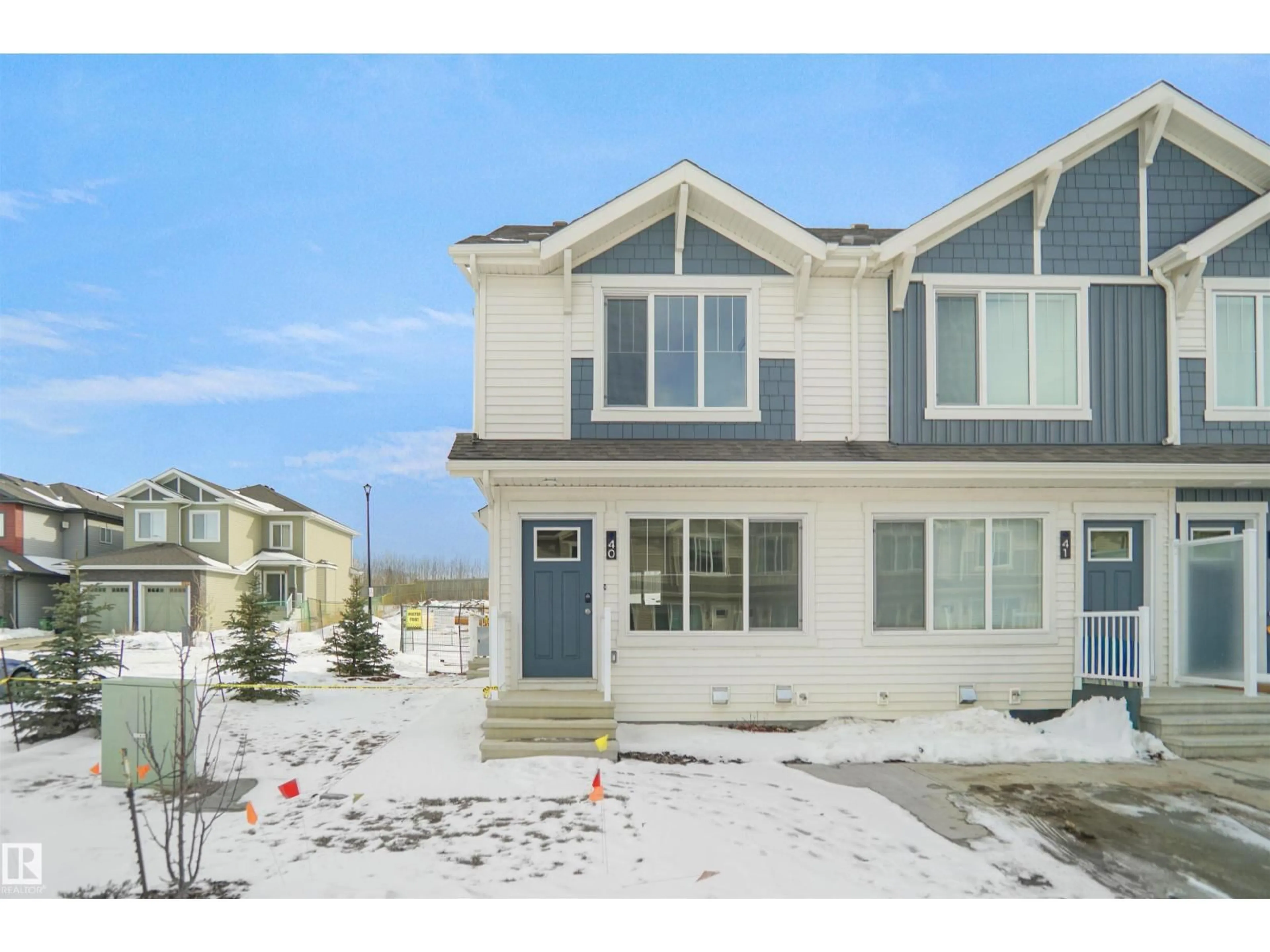 Home with vinyl exterior material, street for 40 - 531 MERLIN LANDING LD, Edmonton Alberta T5Y4B7