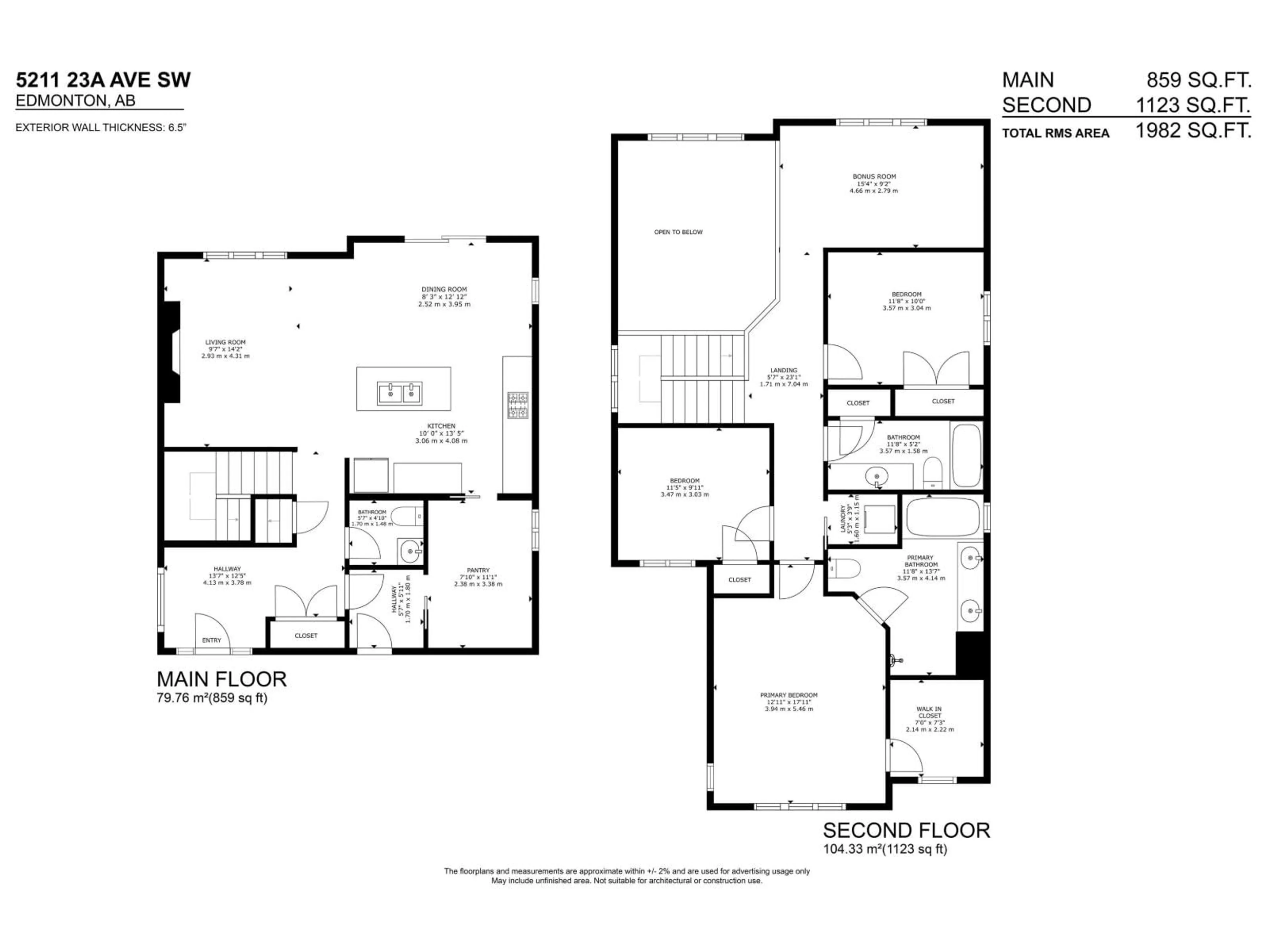 Floor plan for SW - 5211 23A AV, Edmonton Alberta T6X2X3