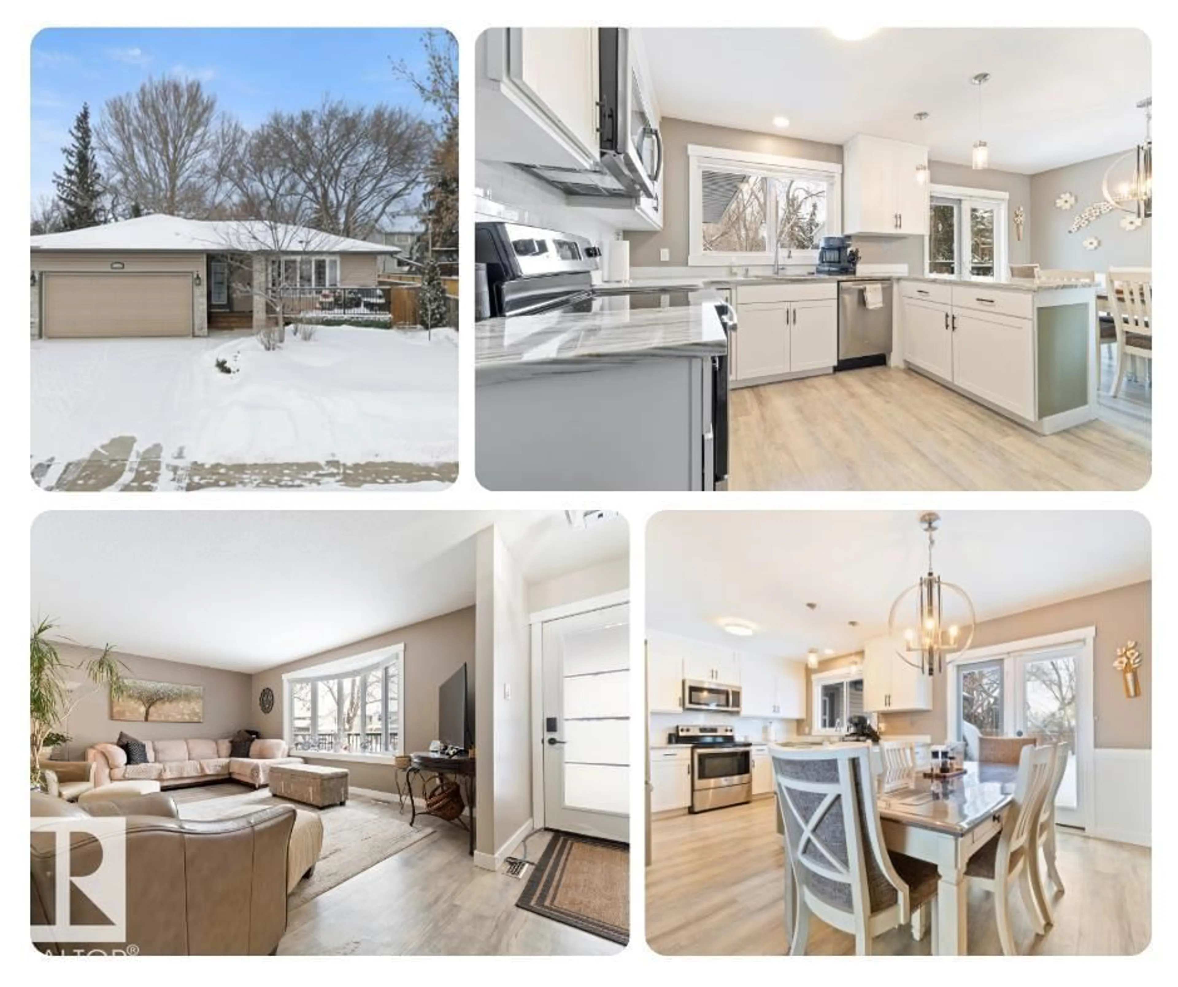 Open concept kitchen, wood/laminate floor for 12116 148 AV, Edmonton Alberta T5K1V6